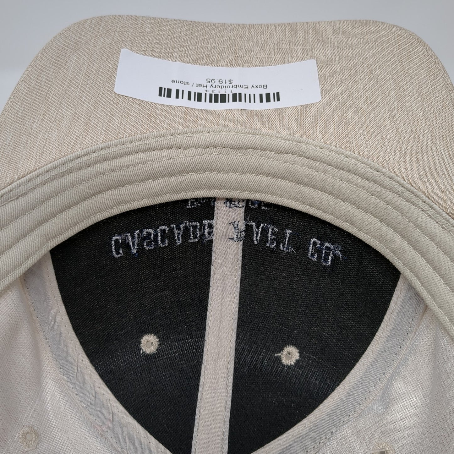 Cascade Raft Co. Est 1985 Snapback Hat Beige One Size Adjustable Lone Rock