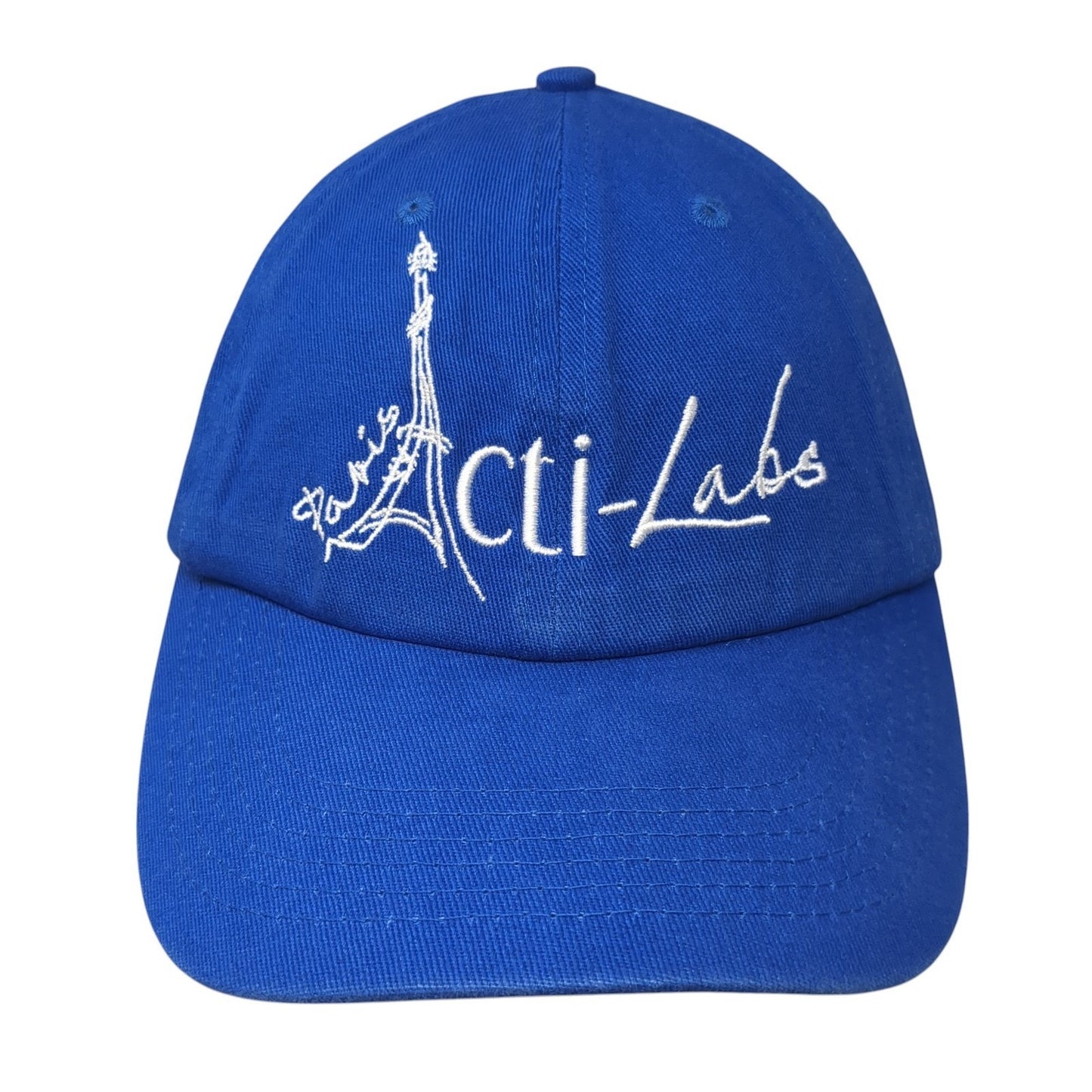Paris Acti-Labs Strapback Baseball Cap Blue Large Adjustable Embroidered 6 Panel
