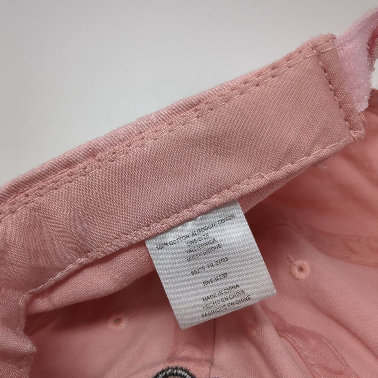 Smiley Sunflower Strapback Hat Pink One Size Adjustable Embroidered