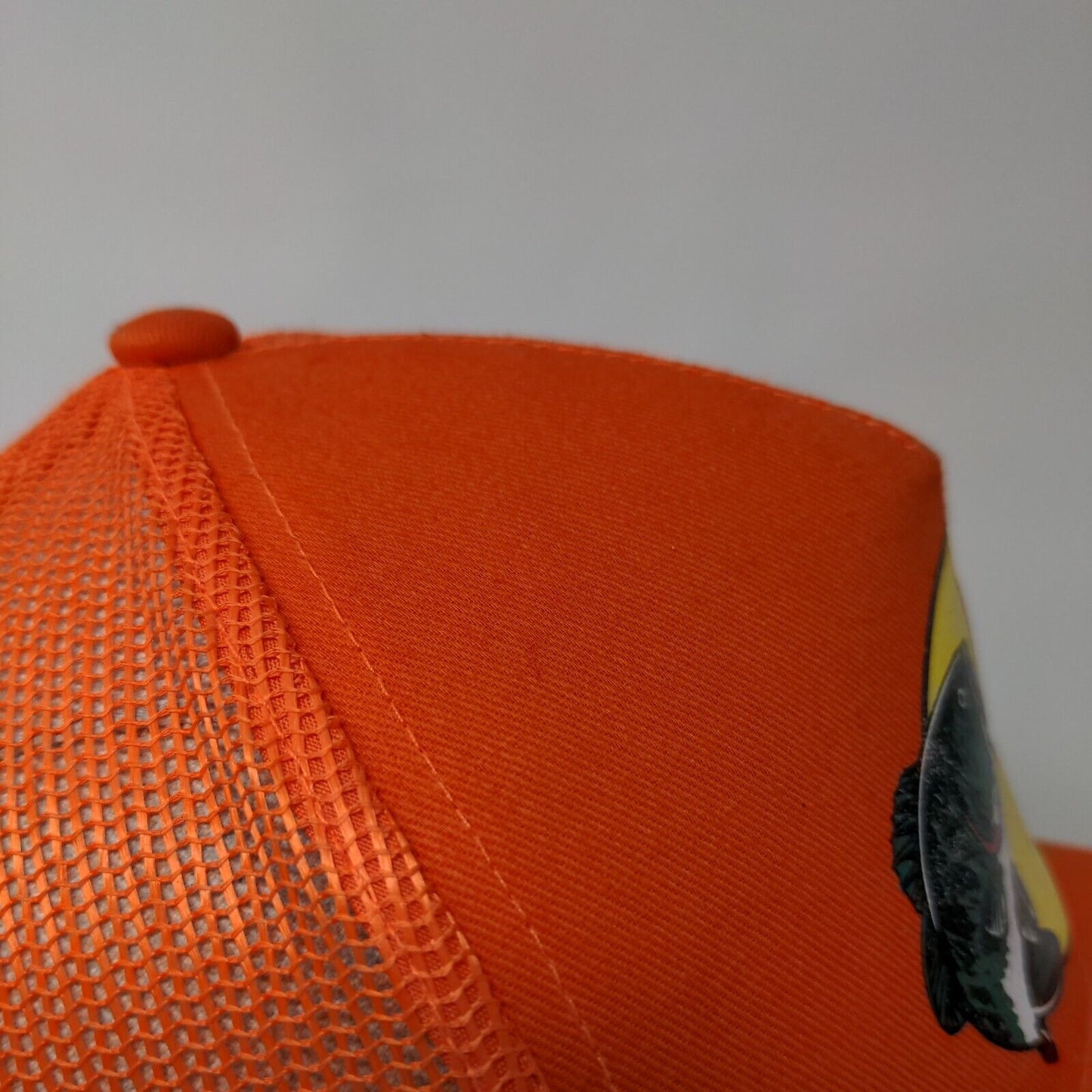 Bass Pro Shops Fishing Snapback Trucker Hat Orange OSFM Mesh Back