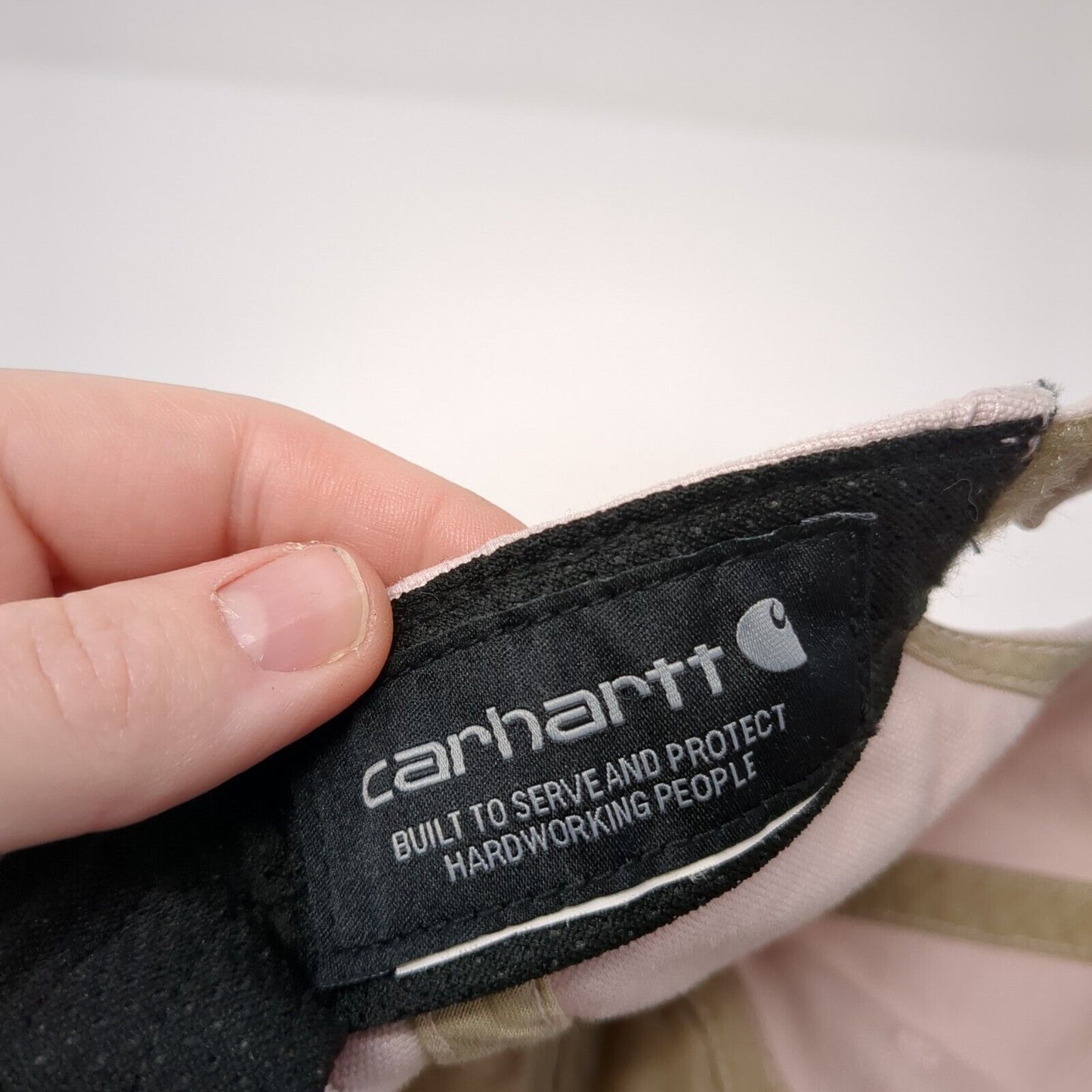 Carhartt Odessa Strapback Hat Pink One Size Adjustable Leather Patch