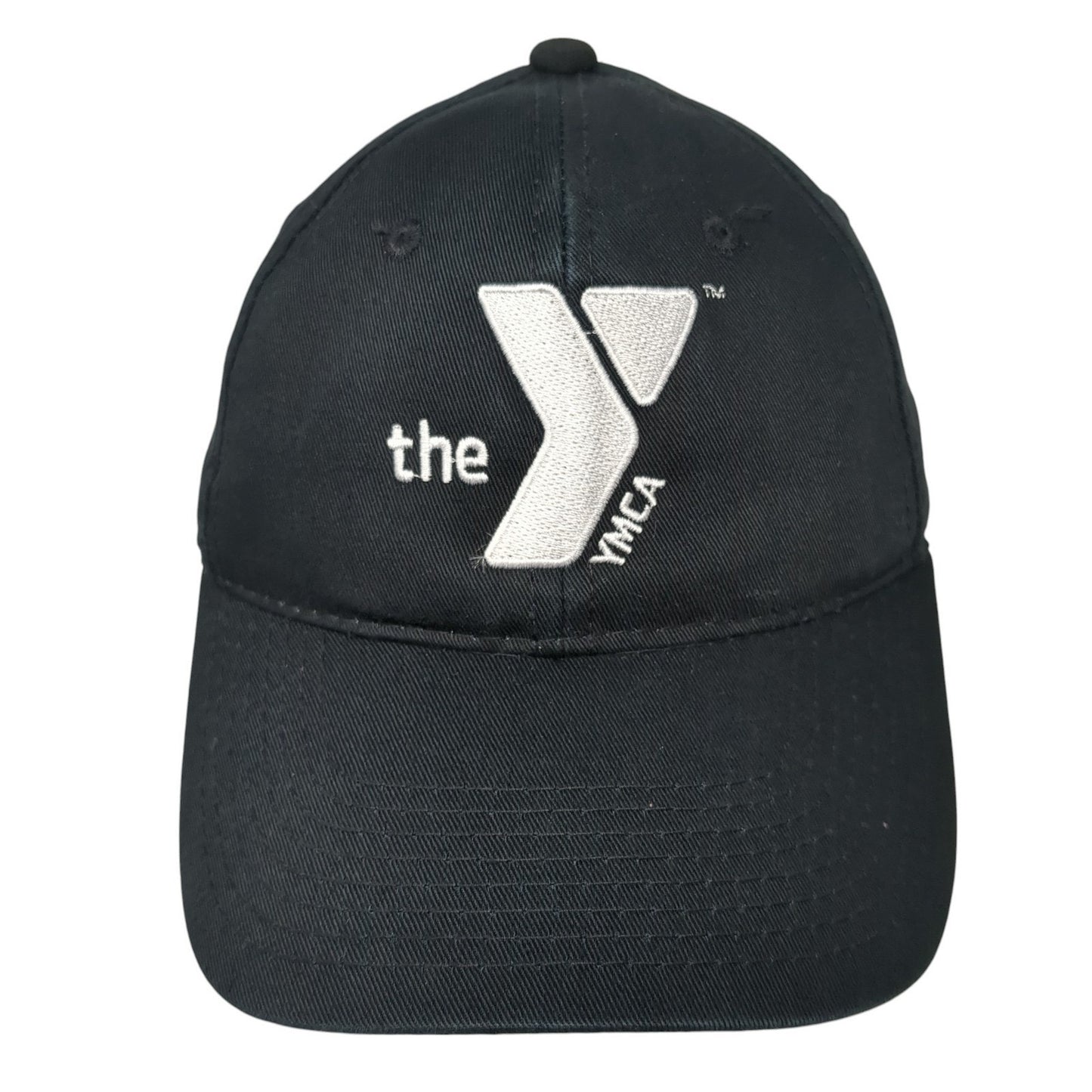 The YMCA Logo Strapback Hat Black One Size Embroidered Outdoor Cap