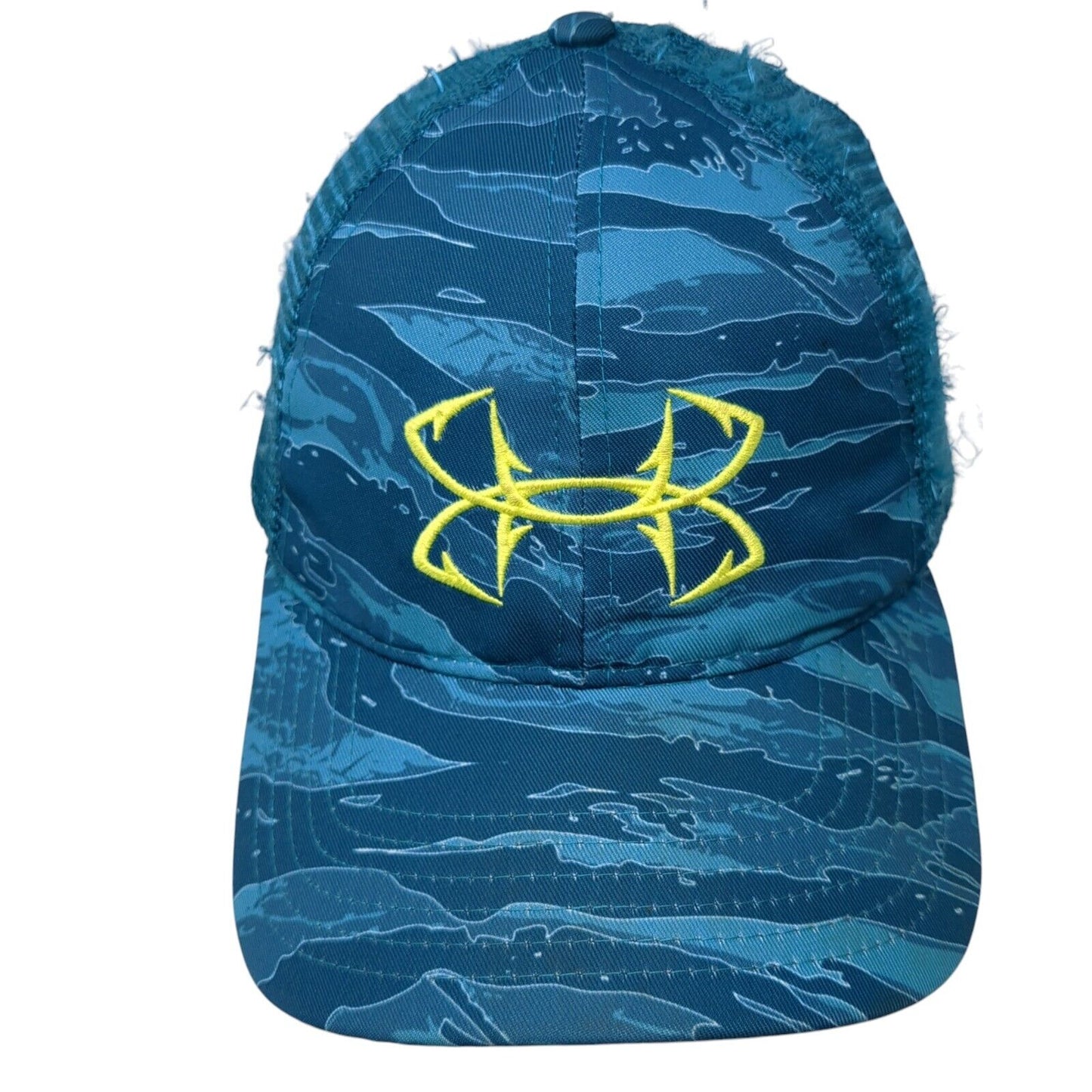 Under Armour Snapback Trucker Hat Blue One Size Adjustable Embroidered Mesh Back