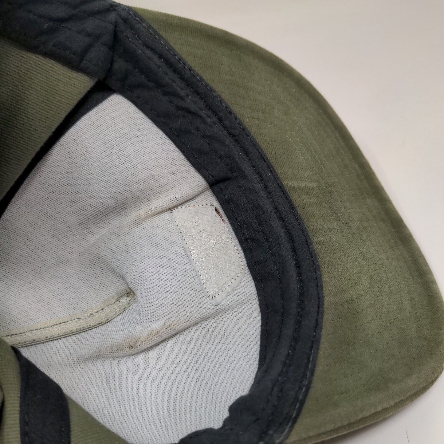 Vans Leather Patch Snapback Hat Green OSFA Adjustable Vent Holes