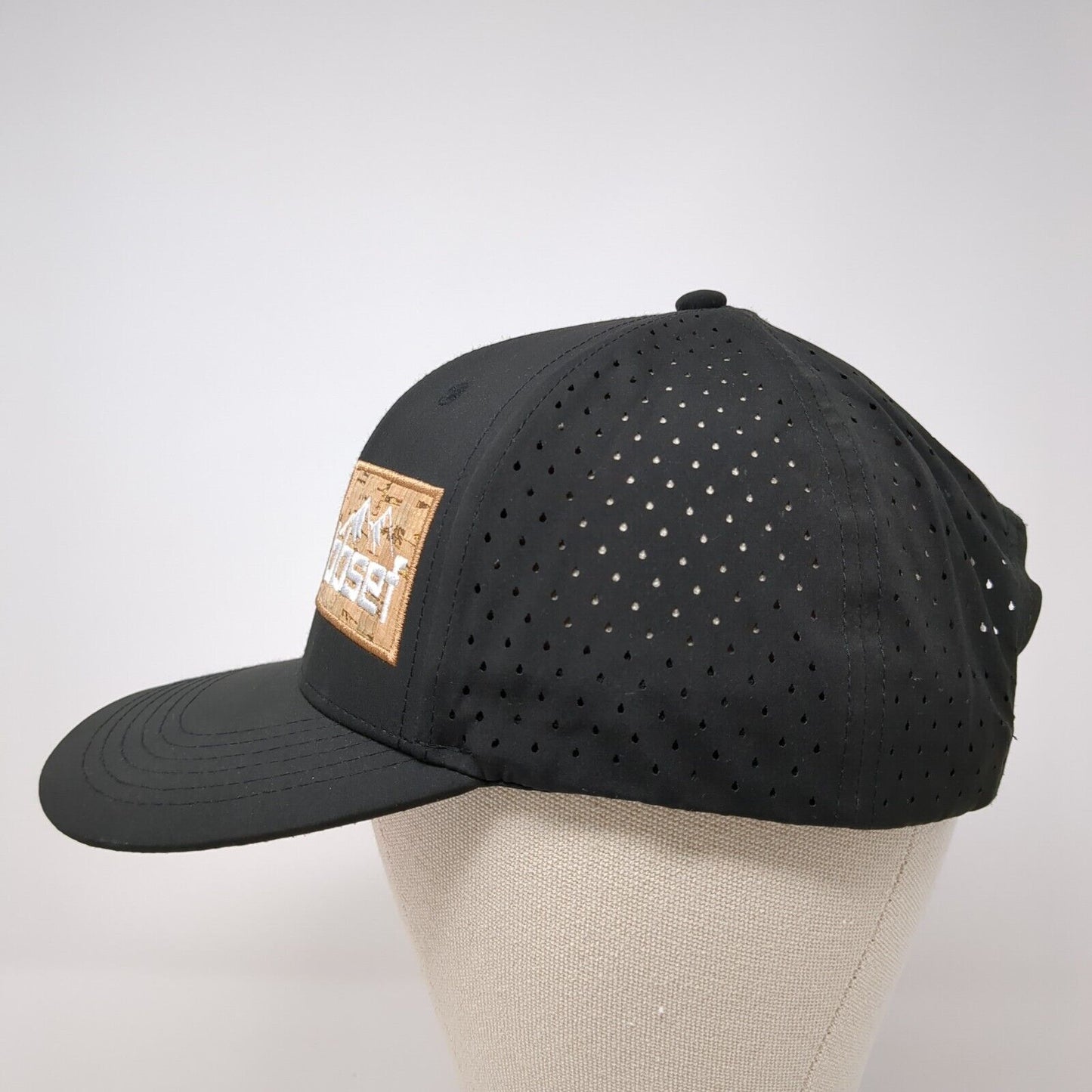 bbsef Snapback Hat Black One Size Adjustable Breathable 6 Panel Heartbeat Brand