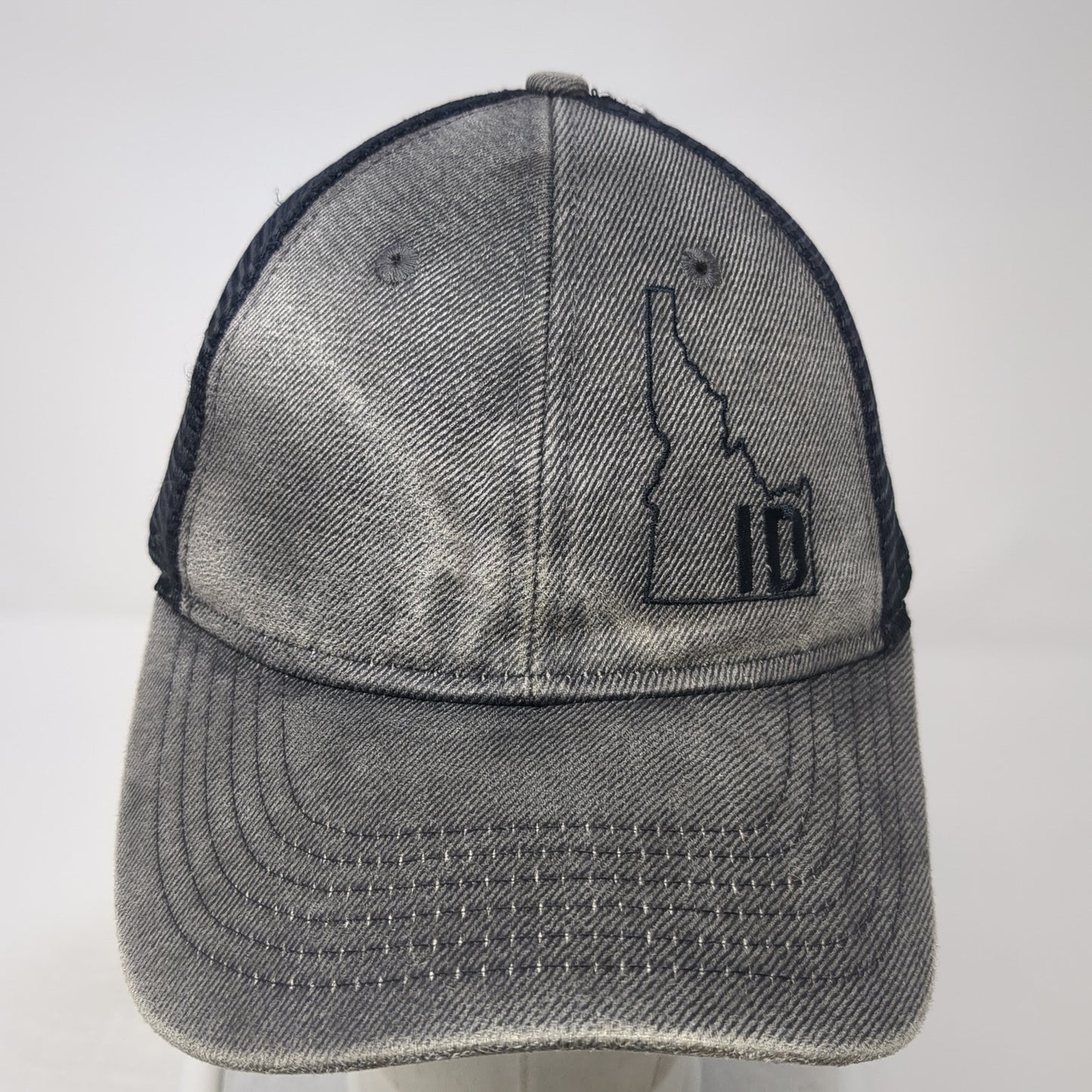 Idaho Snapback Trucker Hat Gray One Size Adjustable Mesh Back Sportsman