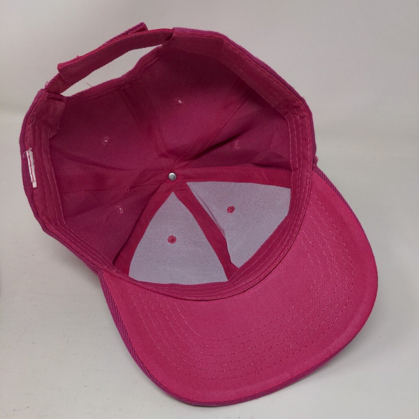 Unbranded Strapback Hat Pink One Size Blank Solid Adjustable 6 Panel