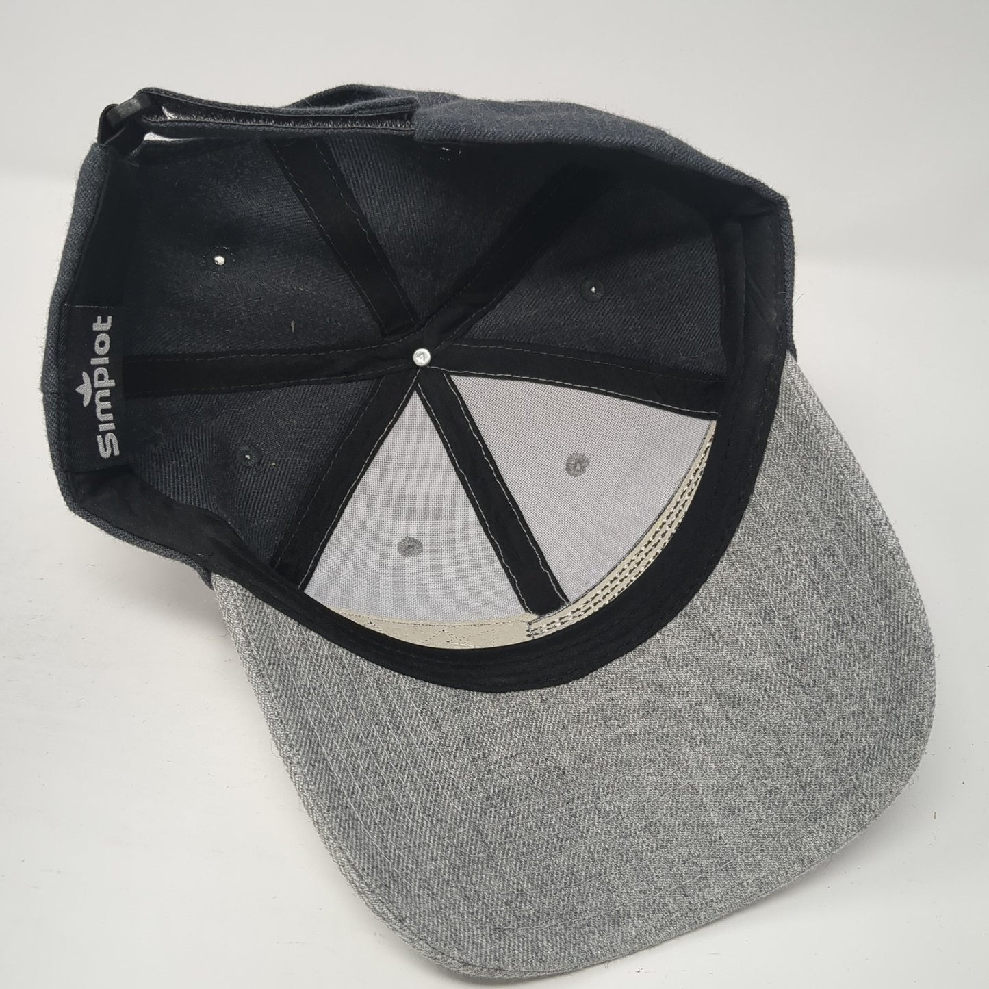 Simplot Strapback Baseball Cap Gray One Size Adjustable Embroidered 6 Panel