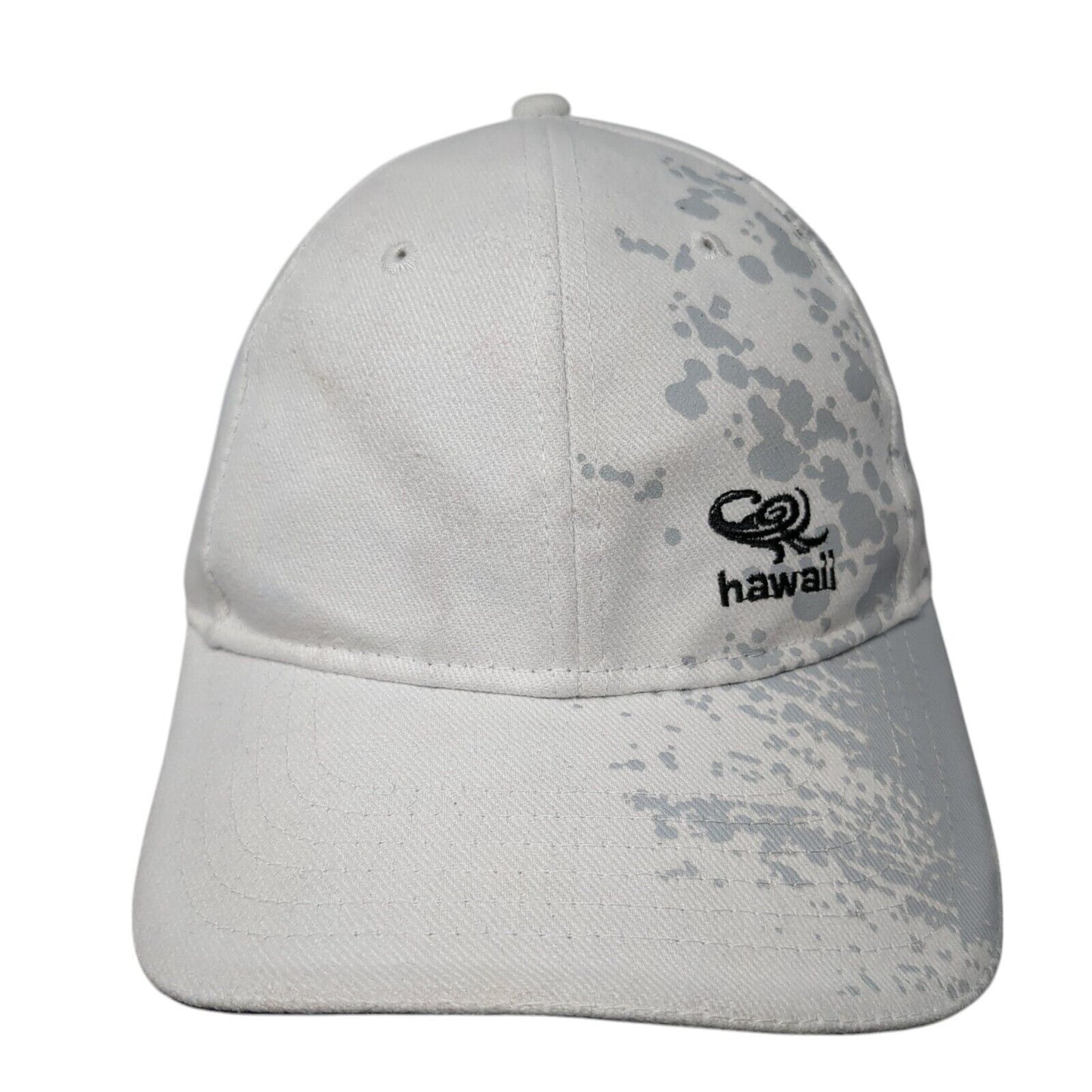 Hawaii Slideback Hat White One Size Adjustable Embroidered Vented Holes Surfware