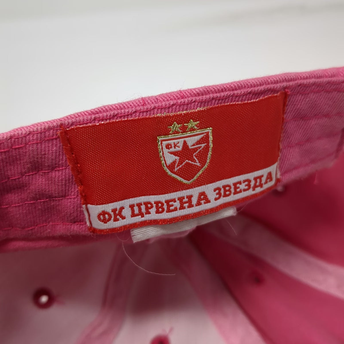 FK Crvena Zvezda Baseball Cap Pink One Size Red Star Belgrade Slideback Hat