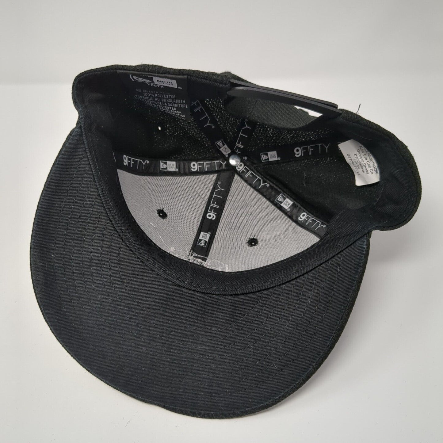 Lion Face Youth Snapback Hat Black OS Adjustable Embroidered 9Fifty New Era