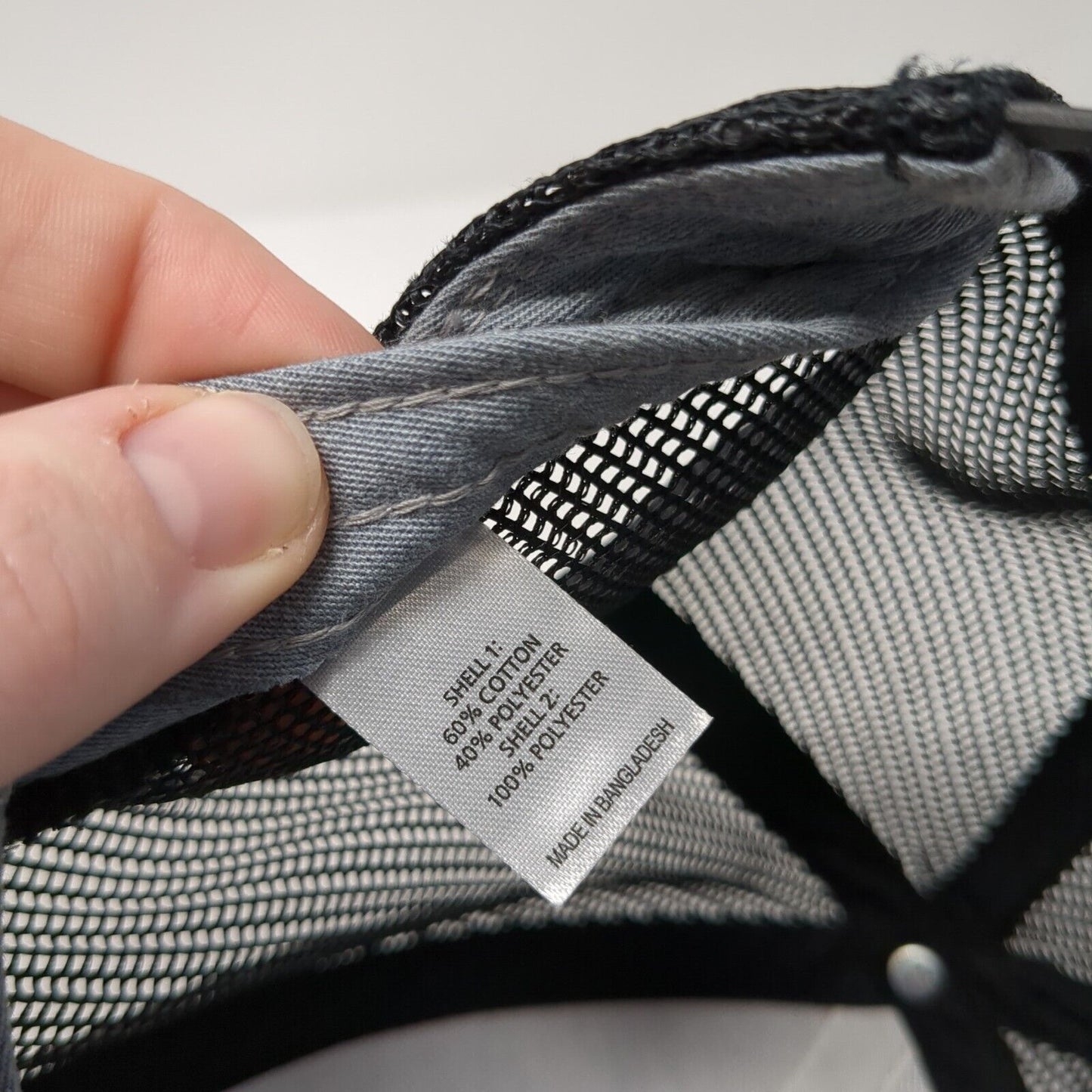 Richardson Snapback Mesh Back Trucker Hat Gray One Size Embroidered Letters