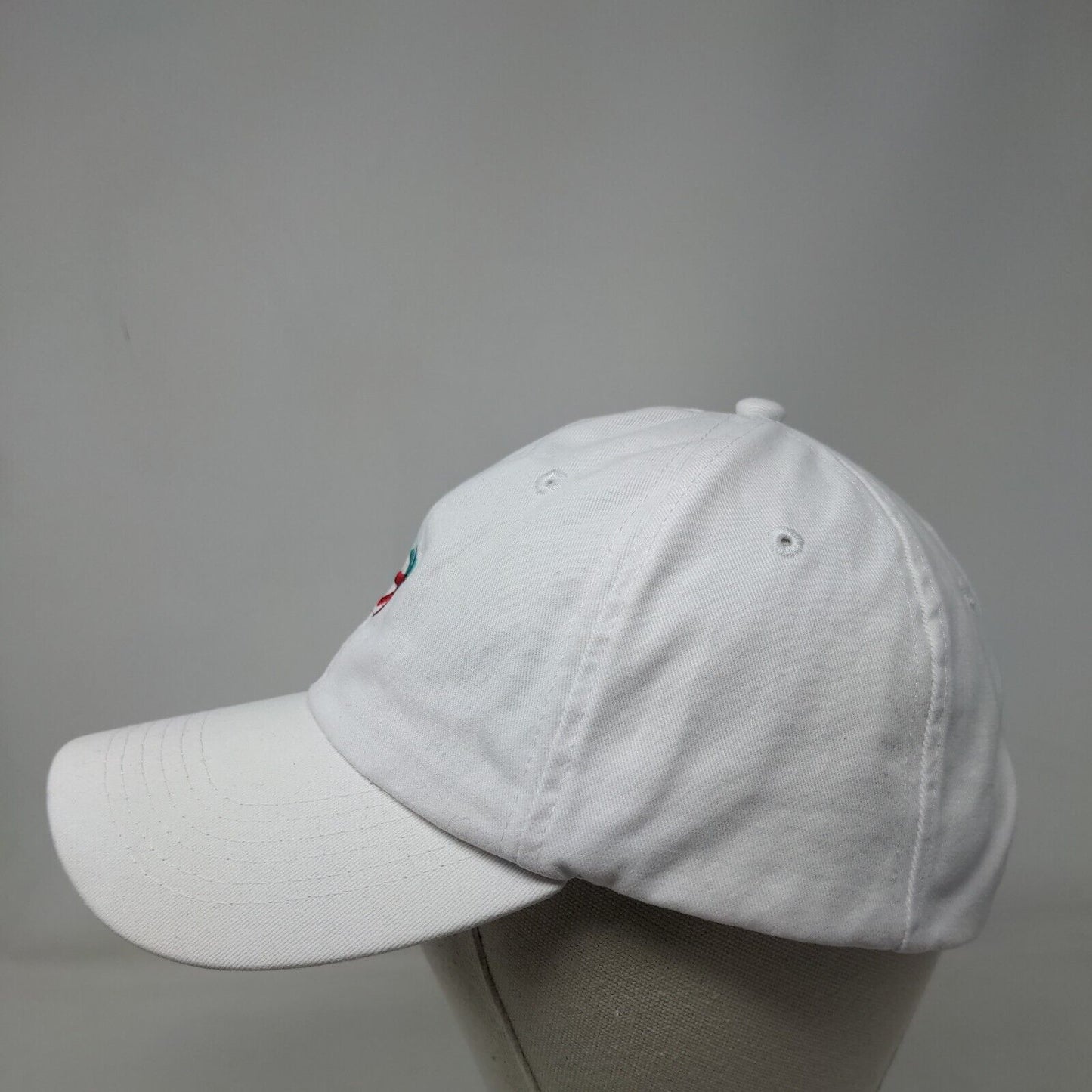 Apollo USA Slideback Hat White One Size Adjustable Embroidered Vented Holes