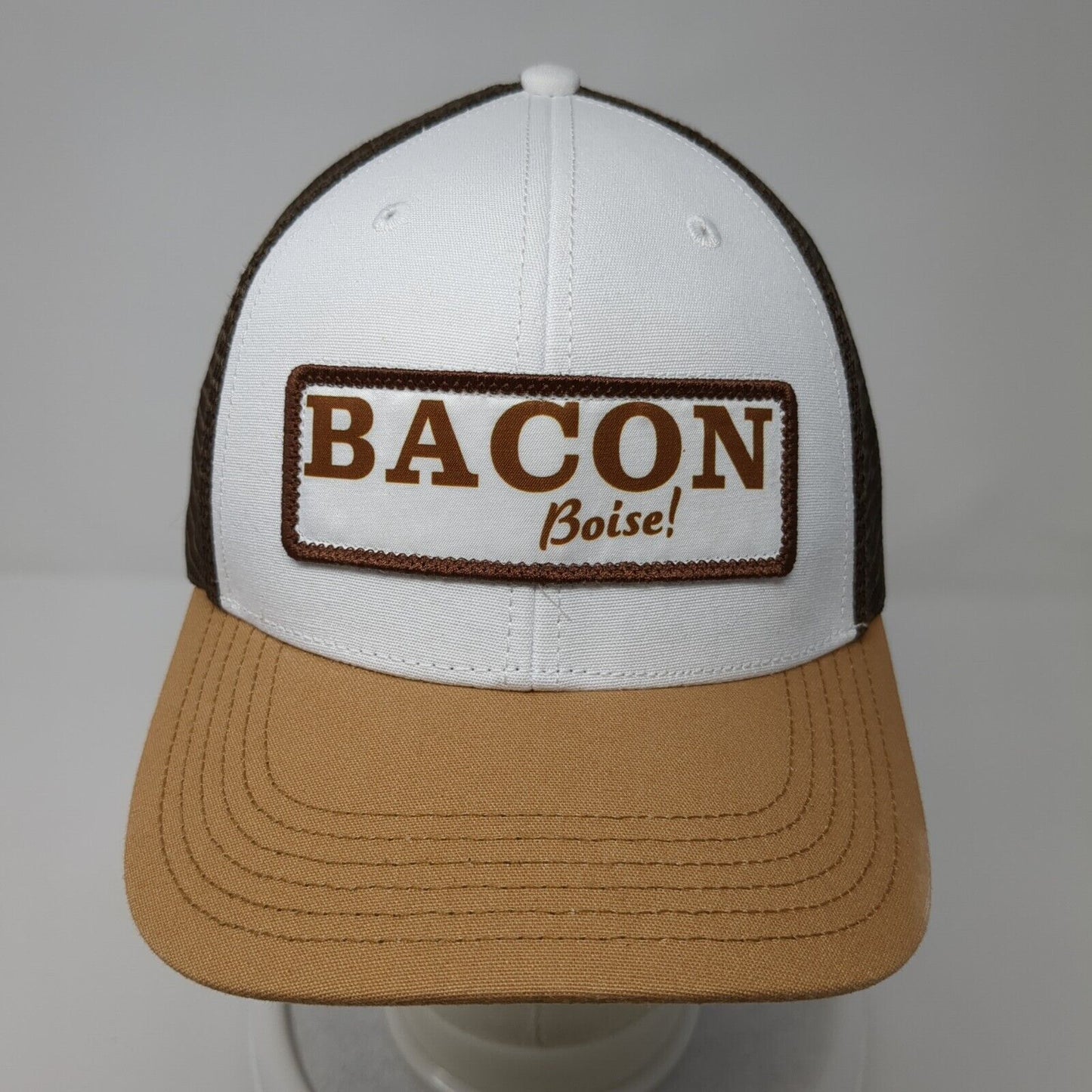Bacon Boise Snapback Trucker Hat Multicolor OS Adjustable Mesh Back Legacy