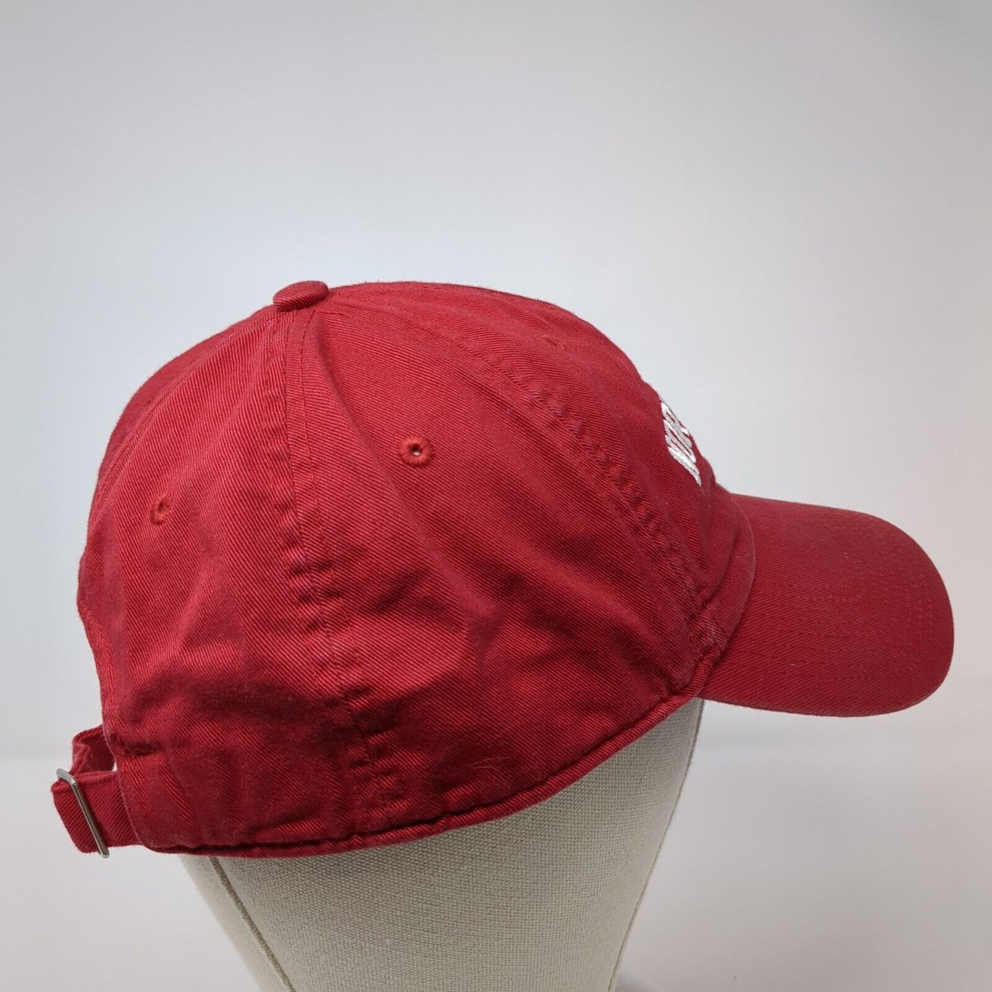 North Eastern Slideback Hat Red One Size Adjustable Nike Swoosh 6 Panel