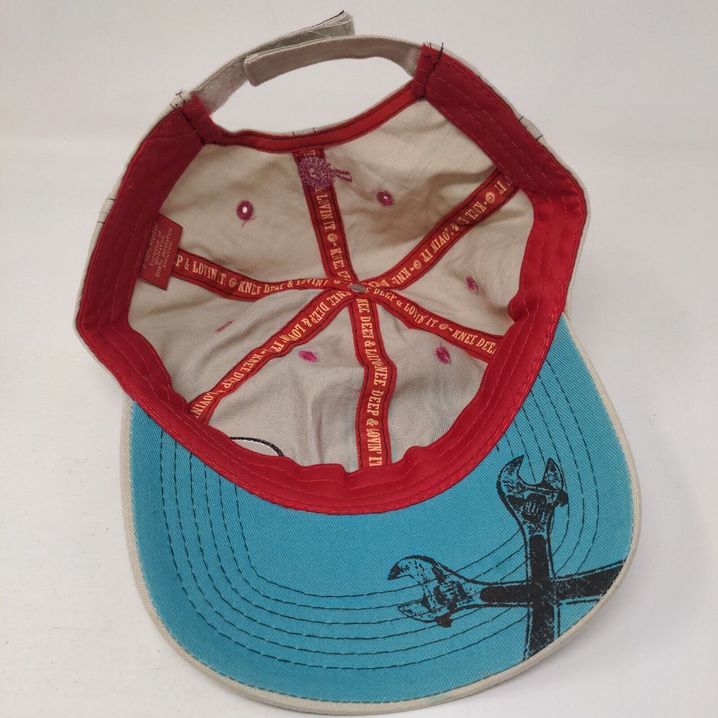 Mechanic Farm Girl Trained & Certified Strapback Hat Tan One Size Adjustable