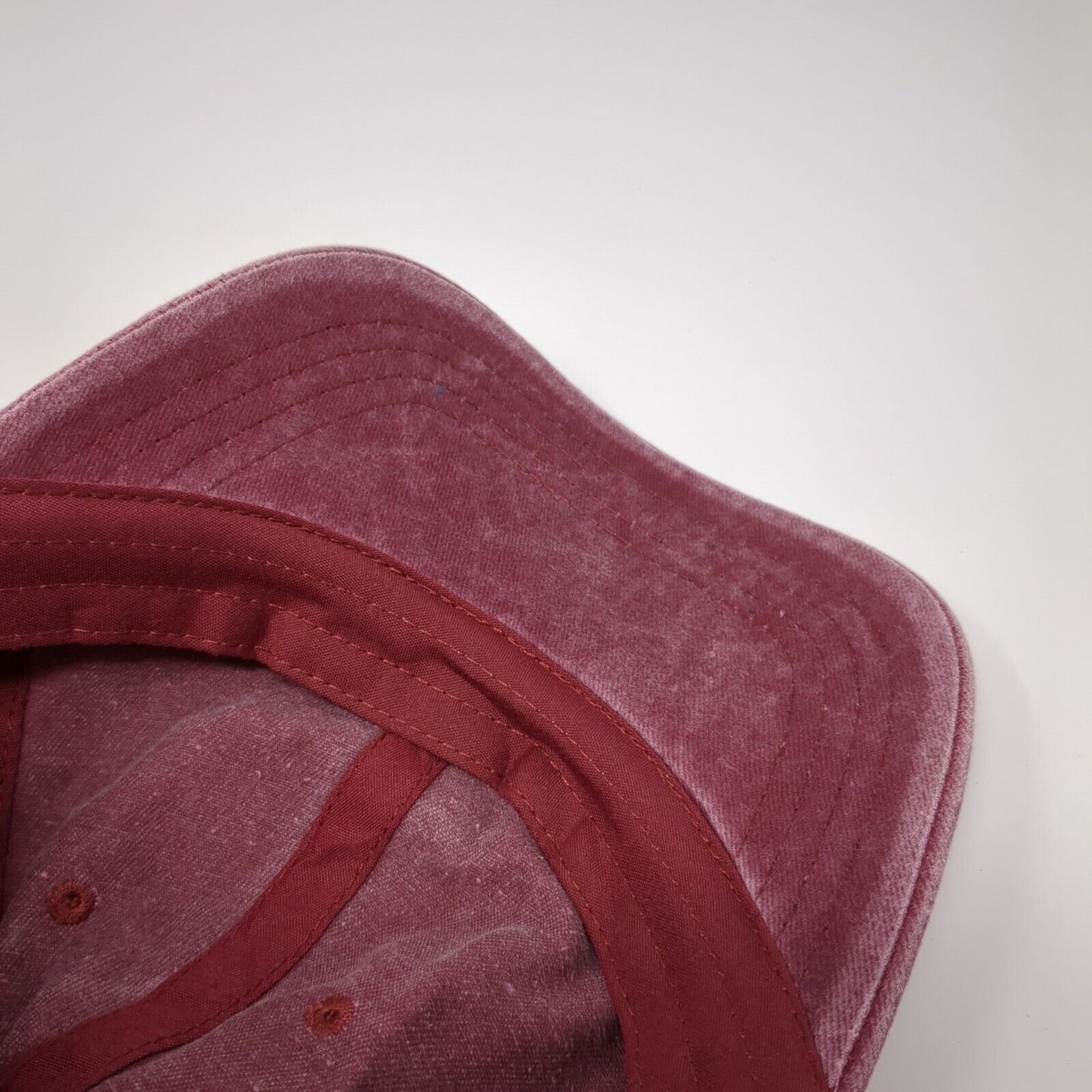 Just Breathe Slideback Hat Red One Size Adjustable Vent Holes 6 Panel
