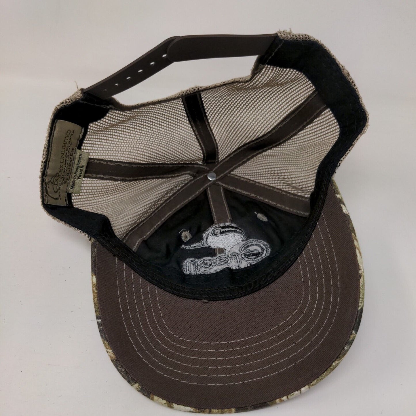 Green Wing Ducks Unlimited Snapback Trucker Hat Camo Youth Mesh Back