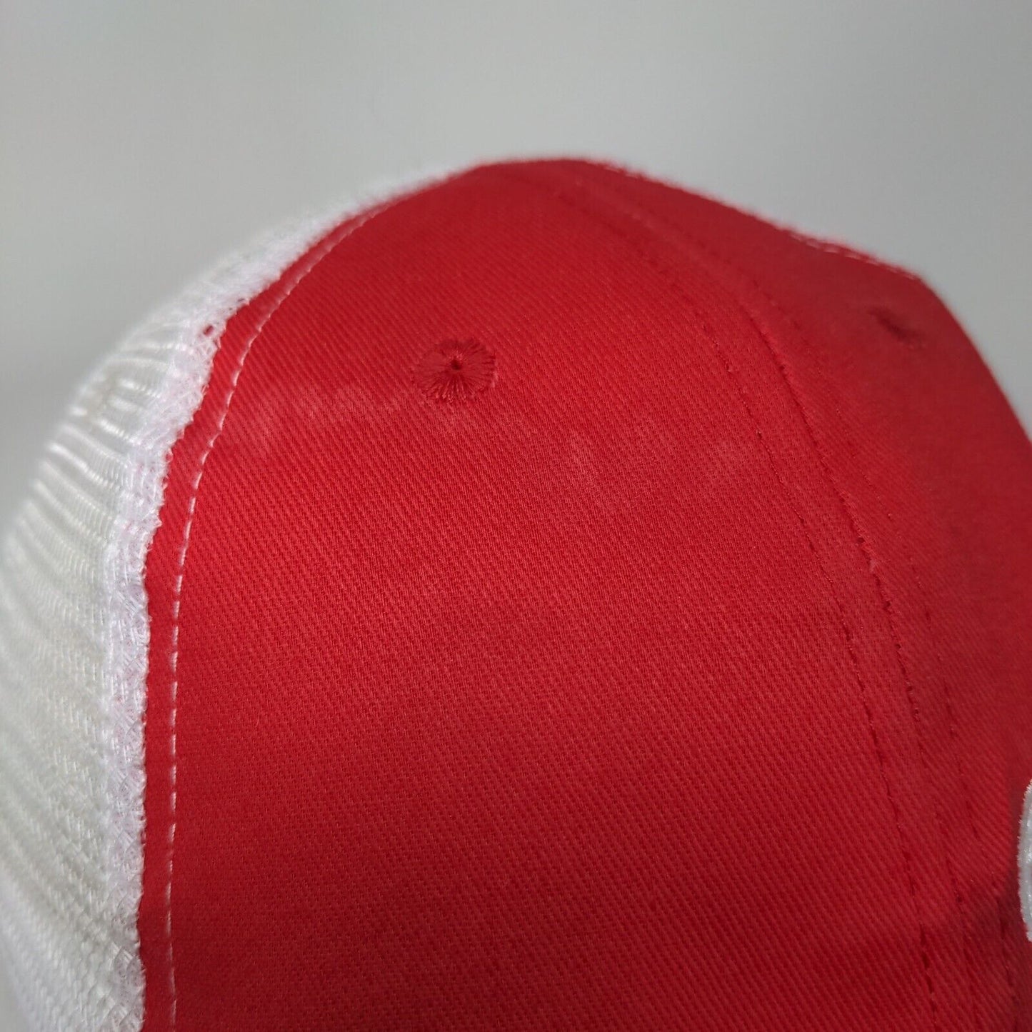 American Red Cross Strapback Trucker Hat Red OSFA Embroidered Mesh Back Vitronic