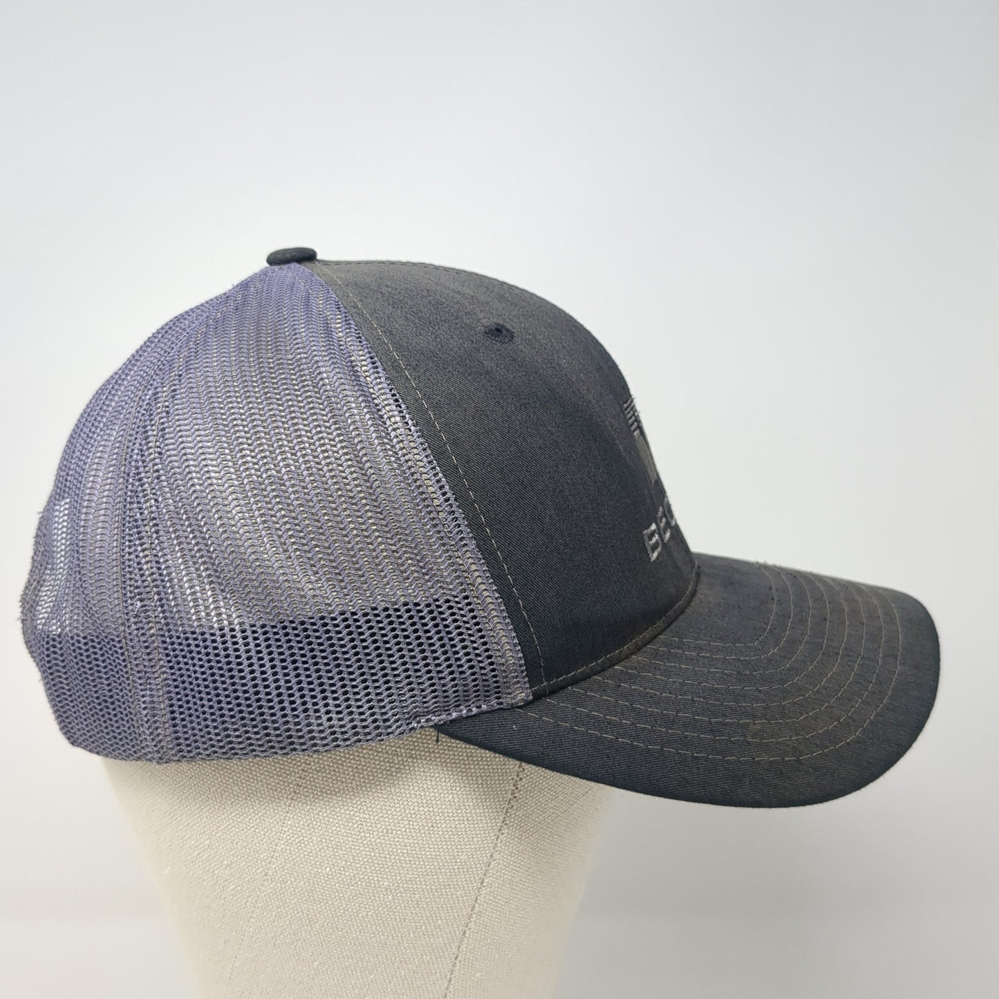 Beck's Snapback Trucker Hat Gray One Size Mesh Back Outdoor Richardson