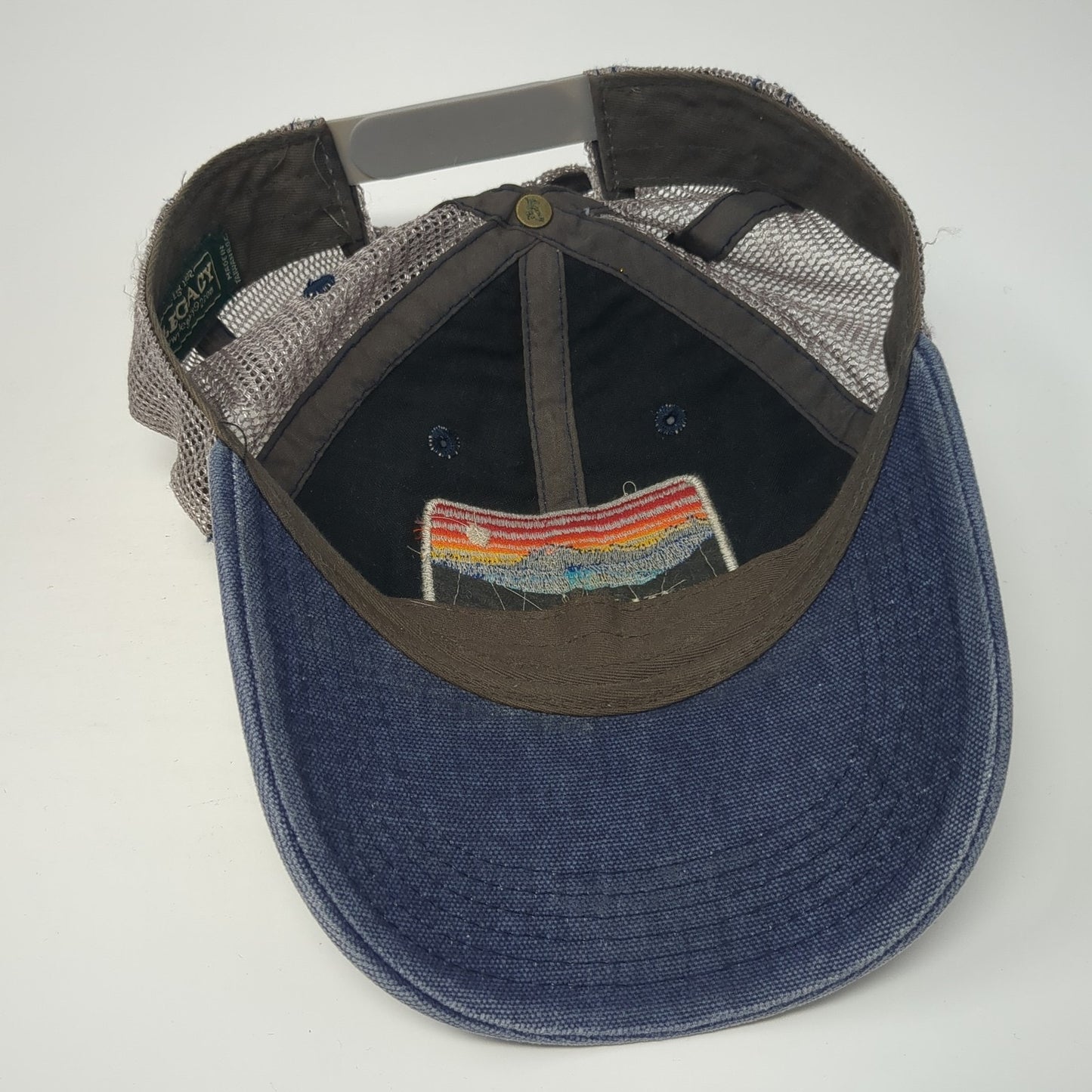 Sun Valley Snapback Mesh Back Trucker Hat Blue One Size Adjustable Legacy