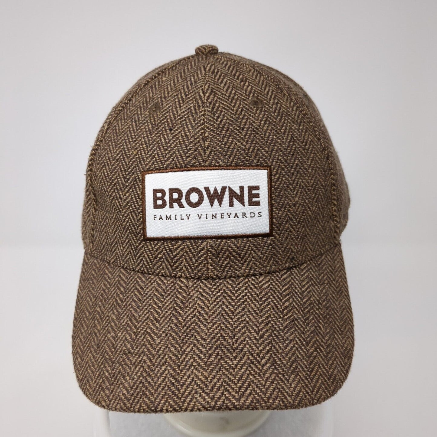 Browne Family Vineyards Patch Slideback Hat Brown One Size Herringbone