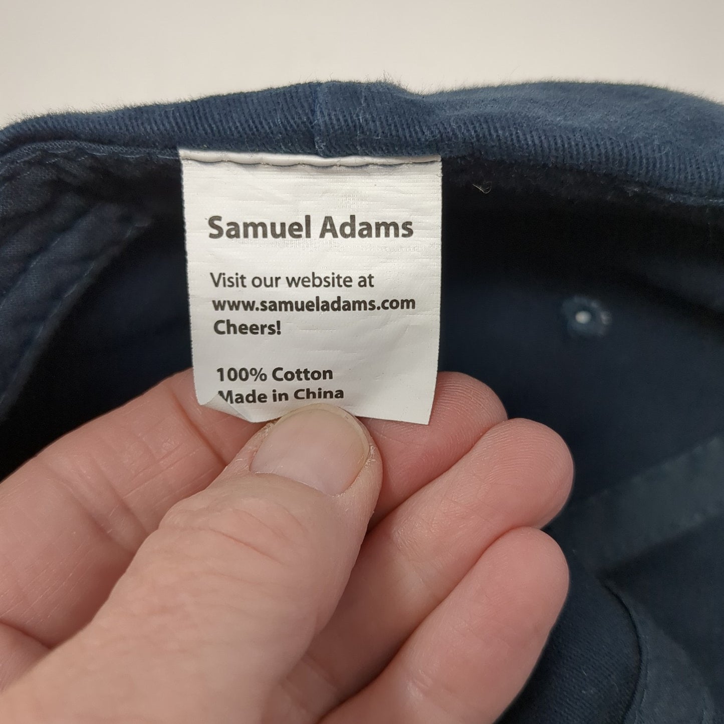 Samuel Adams Slideback Hat Blue One Size Adjustable Solid 6 Panel