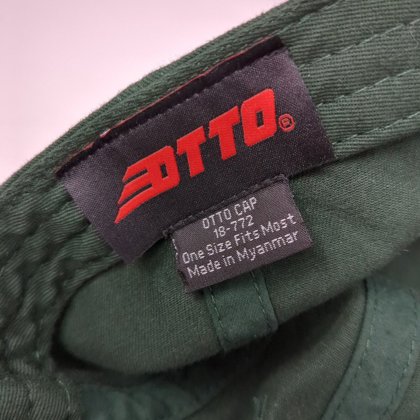 Luther Heights Slideback Hat Green One Size Adjustable Embroidered 6 Panel Otto