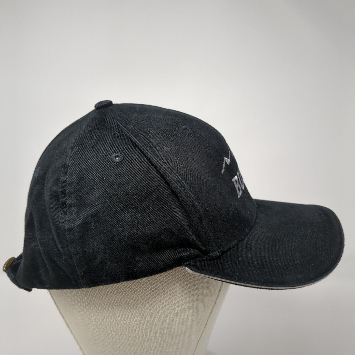 Busch Slideback Hat Black One Size Adjustable Embroidered Vent Holes