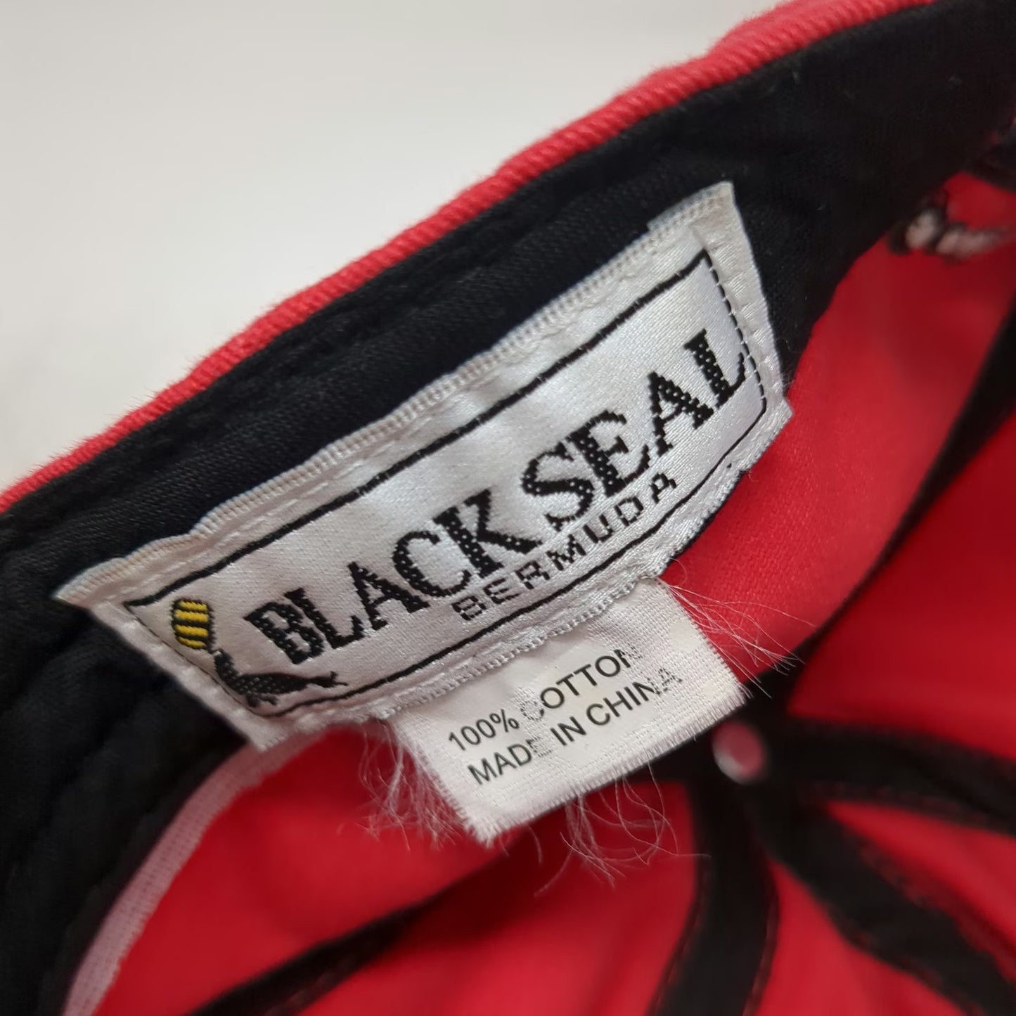 Goslings Black Seal Rum Baseball Cap Red One Size Strapback Bermuda Flag Hat