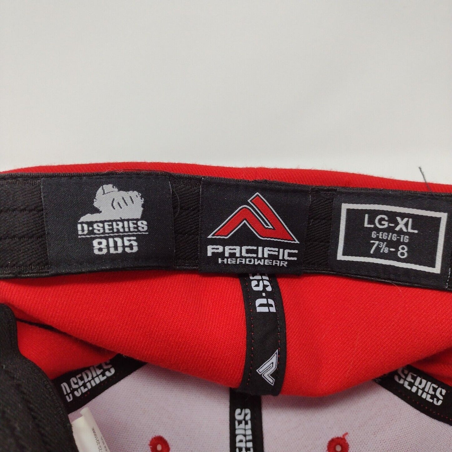 Info Icon Fitted Hat Red 7 3/8-8 Lightweight Pac-Flex D-Series Pacific Headwear