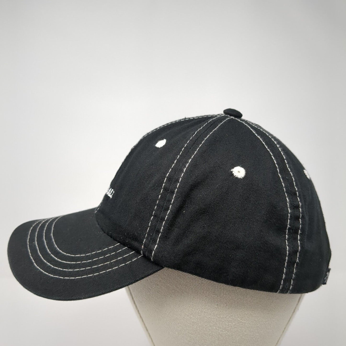 Rosedale Slideback Hat Black One Size Adjustable Embroidered Floral Town Talk