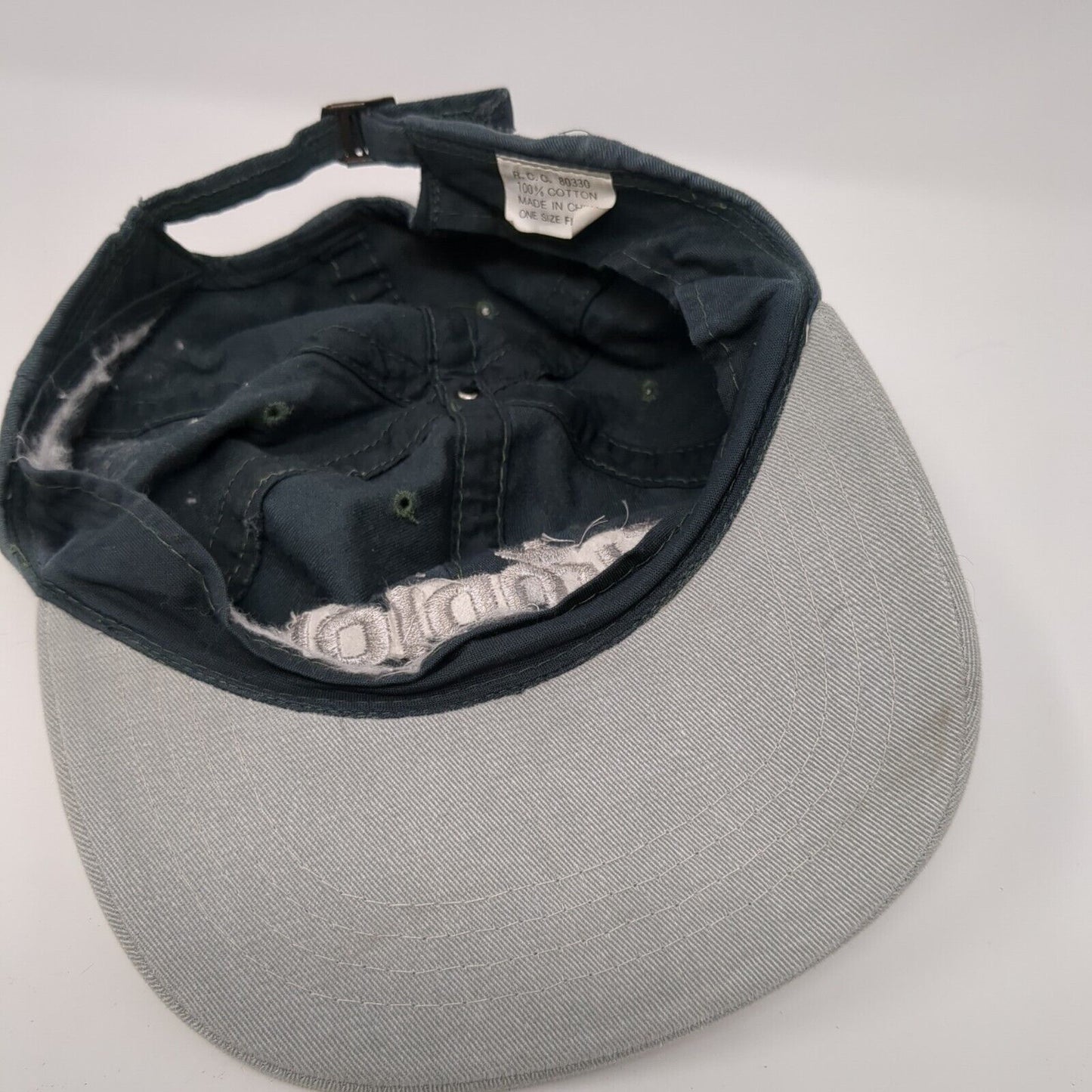 Simplot Slideback Hat Gray One Size Adjustable Embroidered 6 Panel