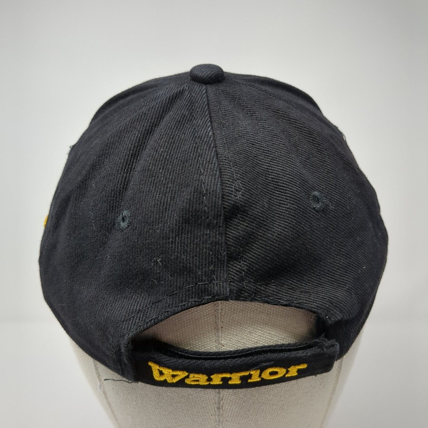 Warrior Custom Golf.com Strapback Hat Black OS Adjustable Embroidered Cotton