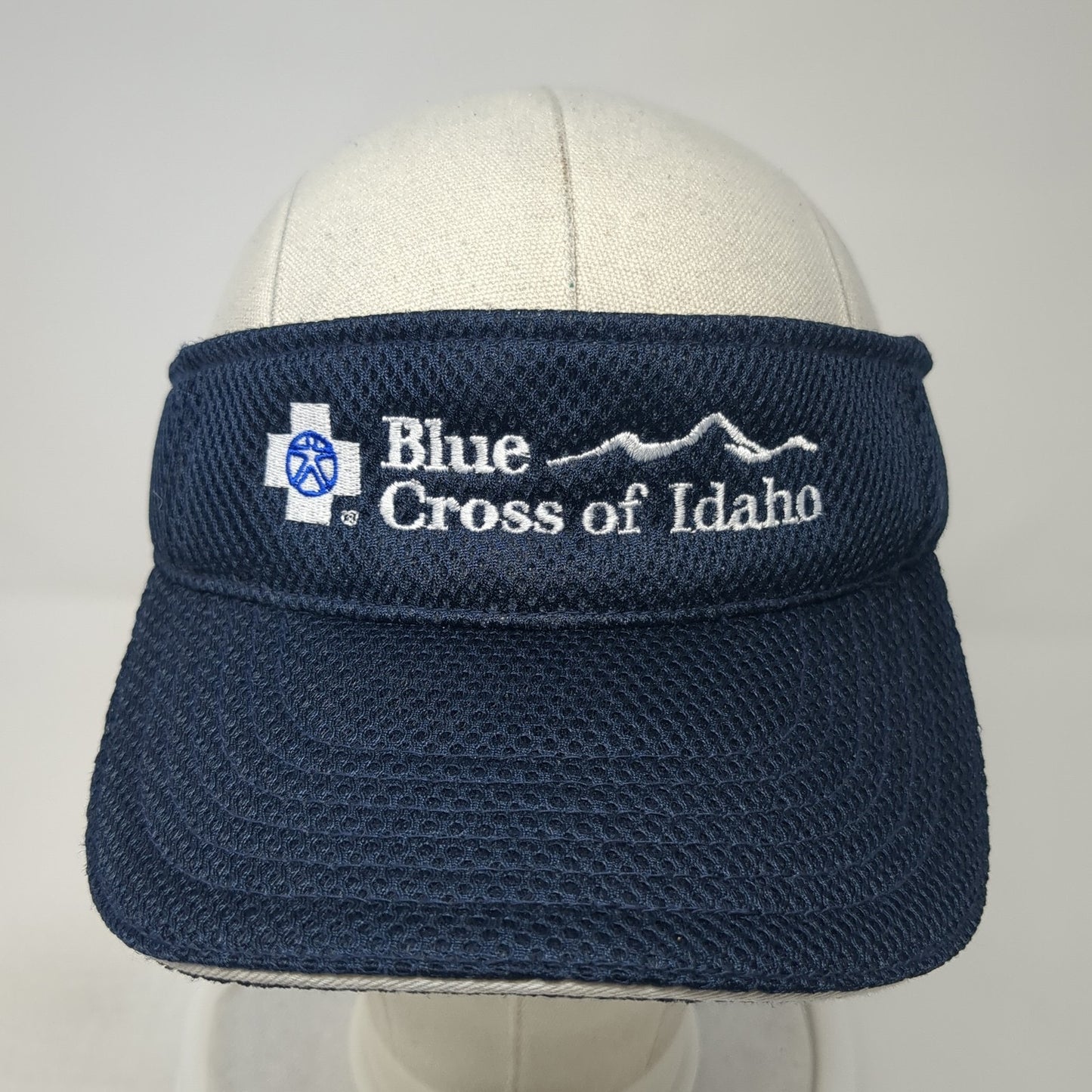 Blue Cross of Idaho Strapback Visor Hat Blue One Size Adjustable Outdoor