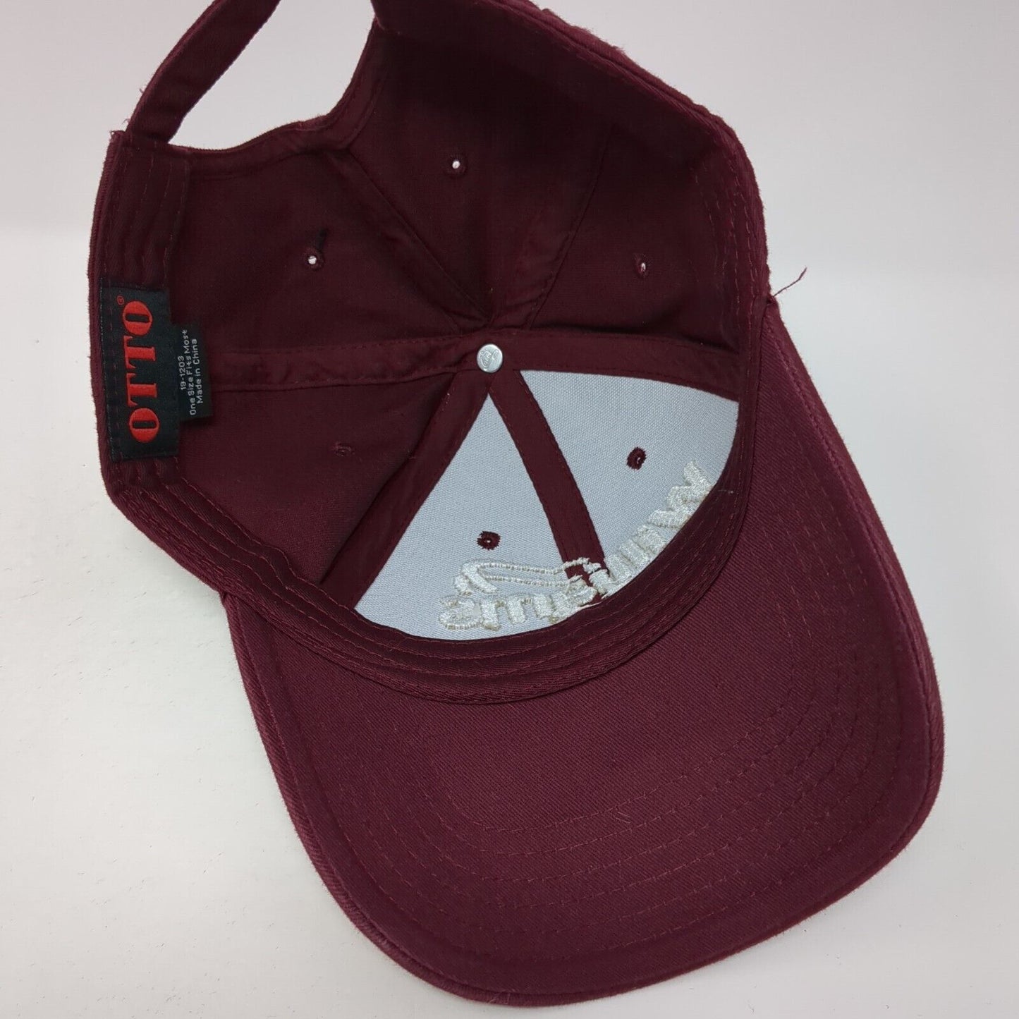 Williams Slideback Hat Red One Size Adjustable Embroidered 6 Panel Otto Cotton