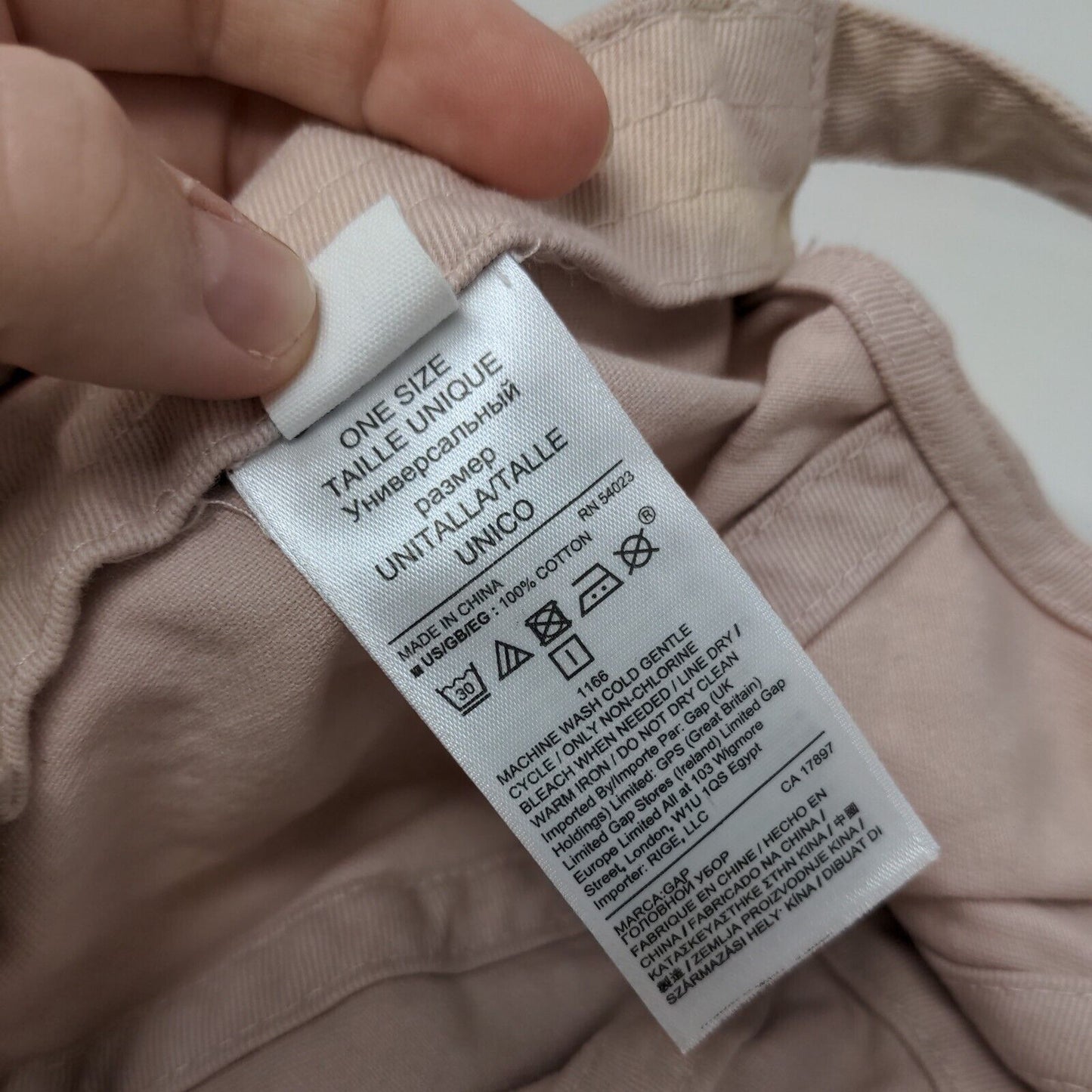 Gap Spell Out Slideback Hat Pink One Size Adjustable Solid 6 Panel