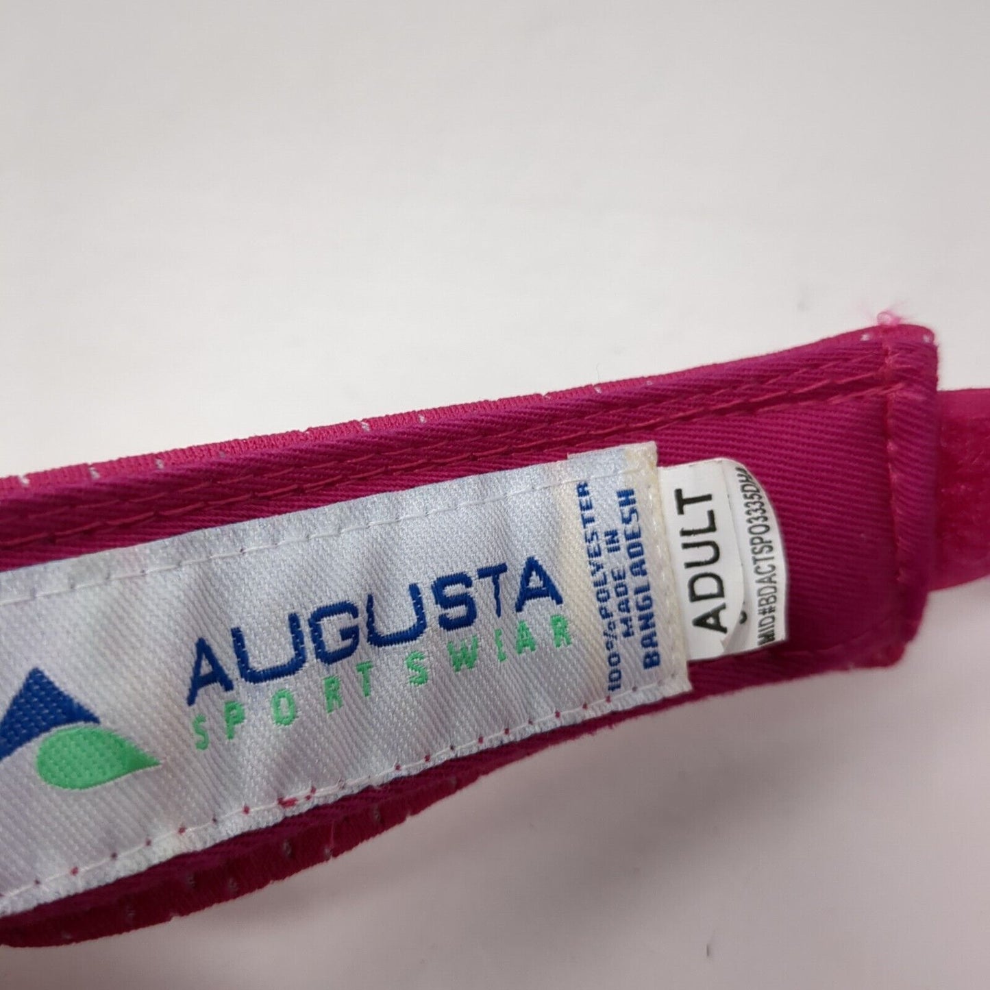 Augusta Sportswear Adult Golf Sun Visor Hat Pink OS Adjustable Blank Polyester