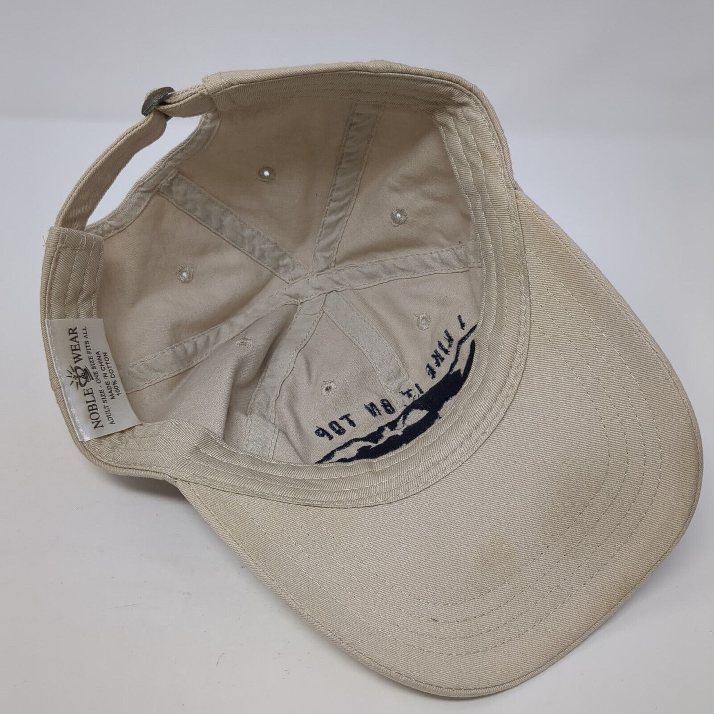 I Like It On Top Slideback Hat Tan One Size Adjustable Noble Wear