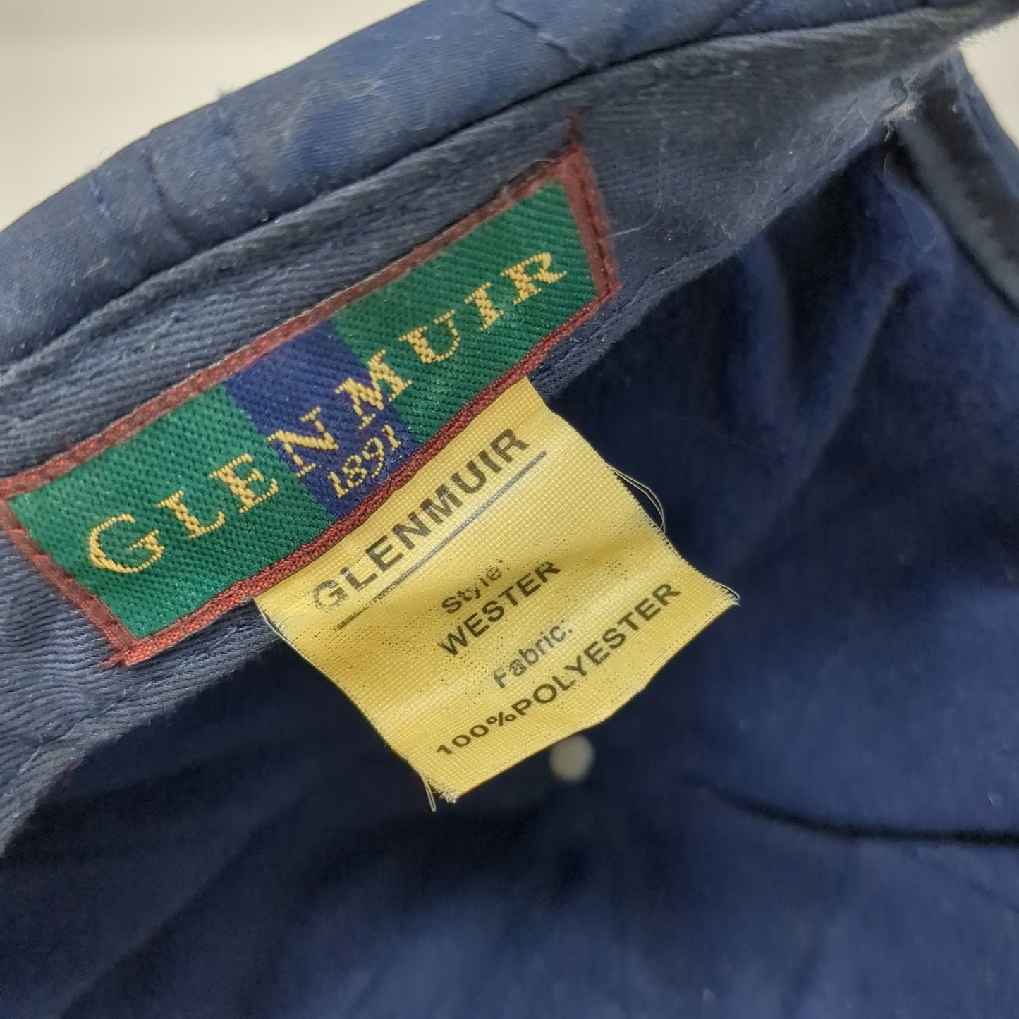 Glenmuir Baseball Cap Blue One Size Quilted Fleece Truck Contractor Logo Hat