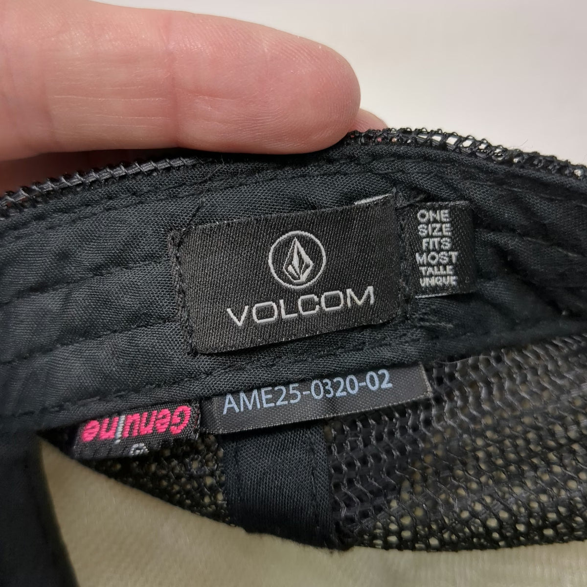 Volcom Trucker Hat Black One Size Starburst Print Mesh Back Snapback Logo Hat
