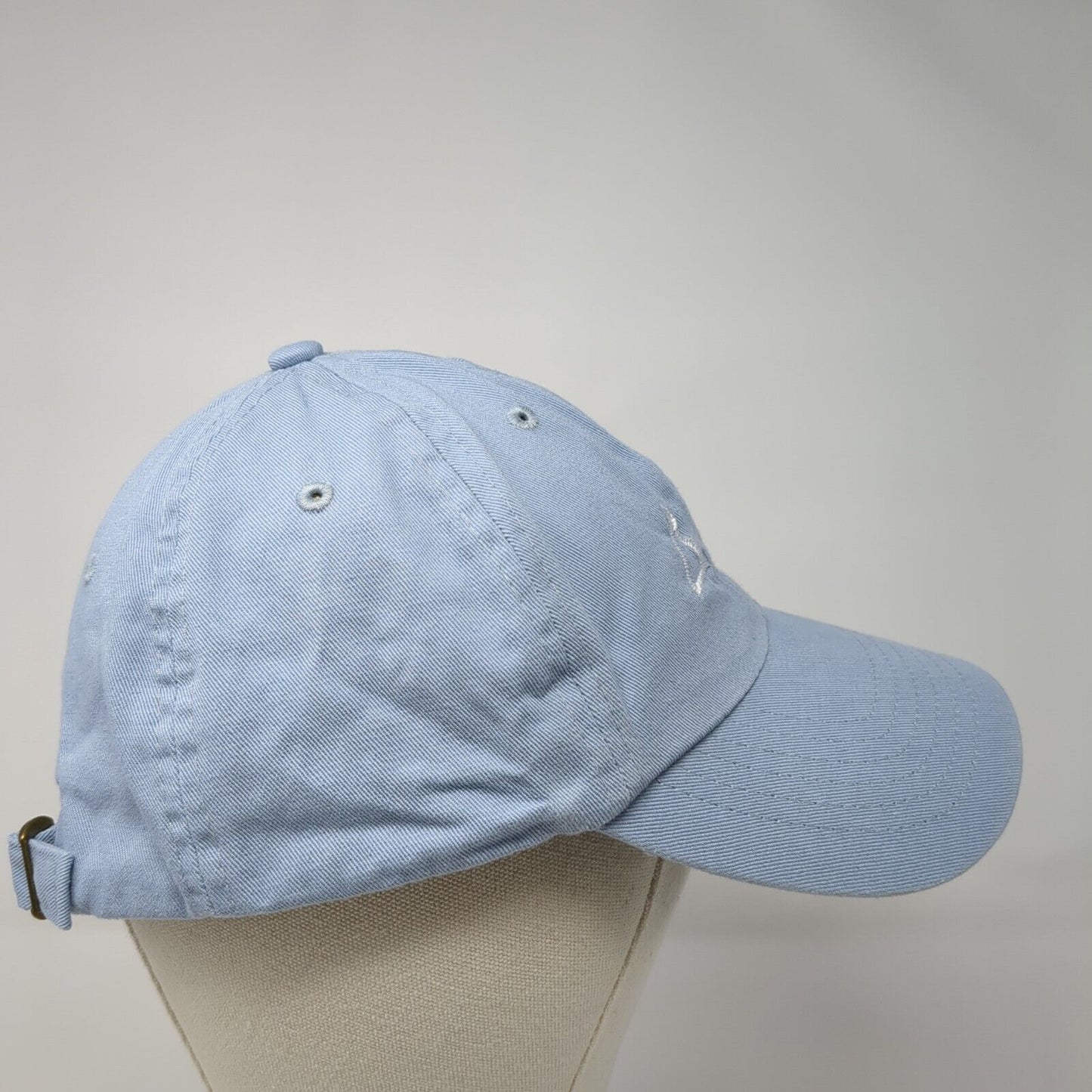 Tri Delta Slideback Hat Blue One Size Adjustable Embroidered 6 Panel Cotton
