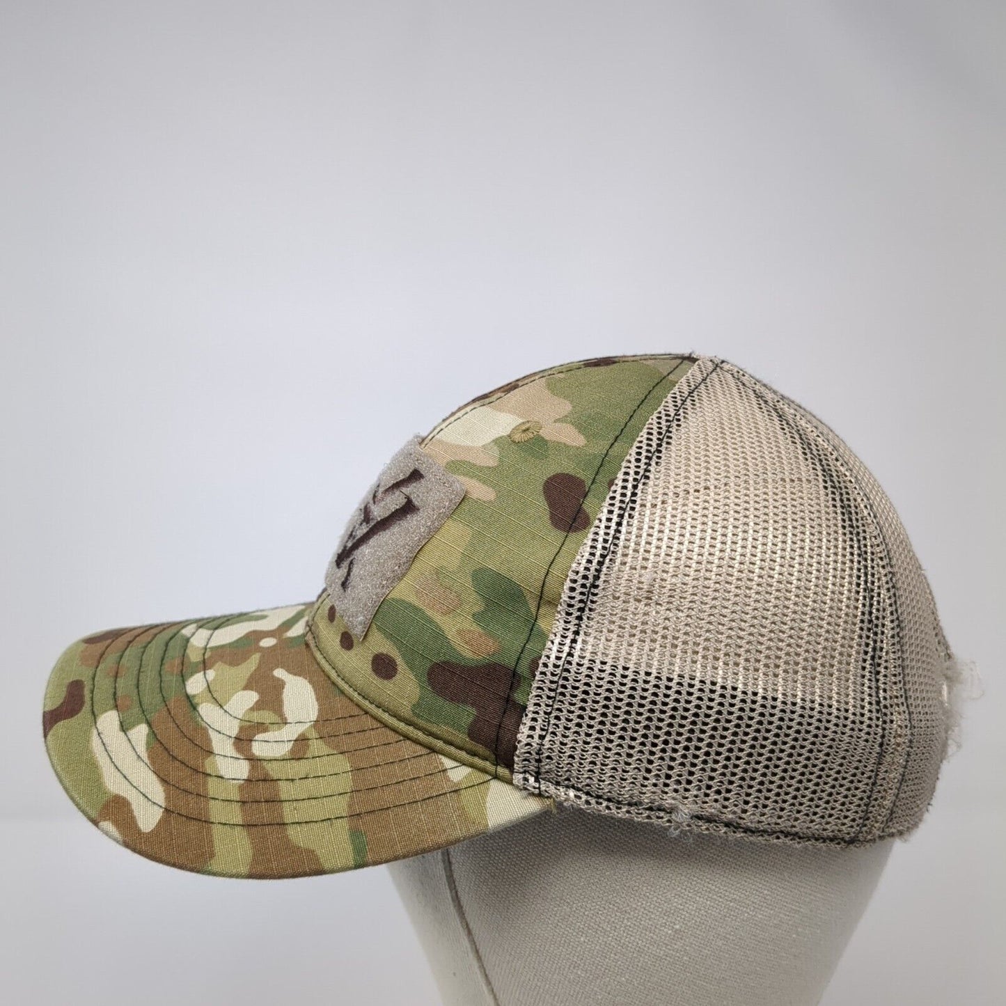 Vortex Strapback Hat Camouflage OS Adjustable Embroidered Mesh Back 6 Panel
