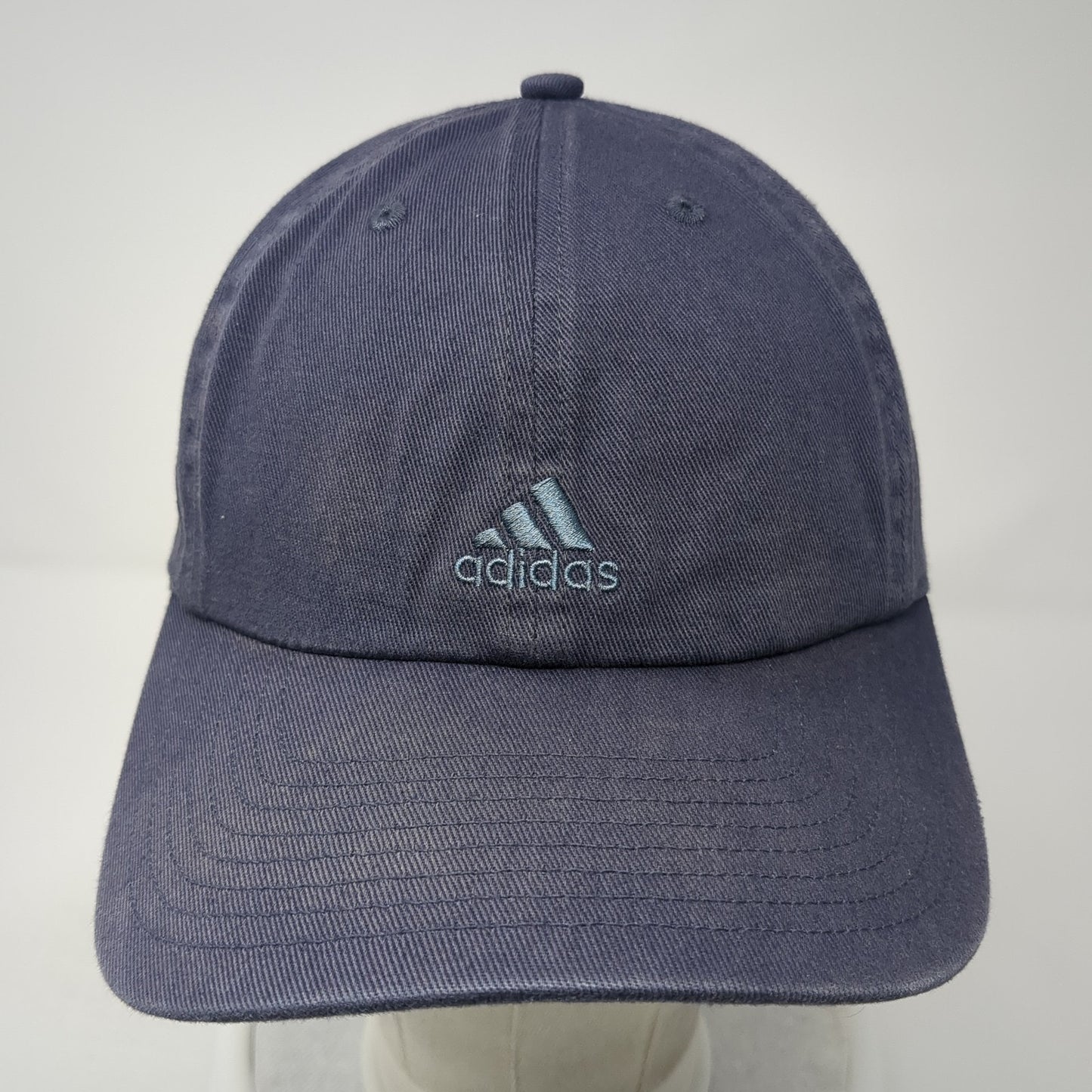 Adidas Slideback Hat Blue One Size Adjustable Embroidered 6 Panel Cotton