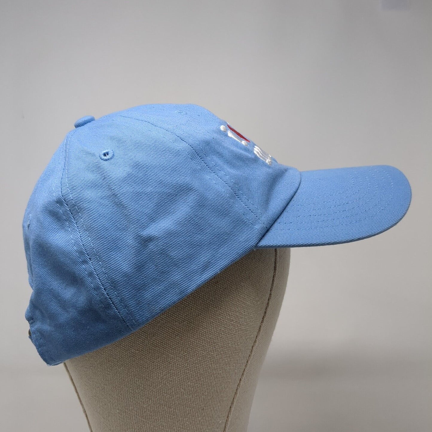 I Love Hot Moms Slideback Hat Blue One Size Adjustable Embroidered