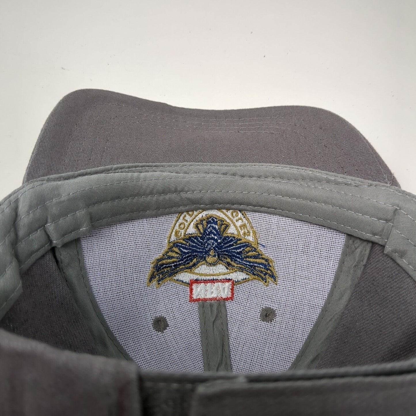 NRA Golden Eagles Strapback Hat Gray OSFA Adjustable Embroidered