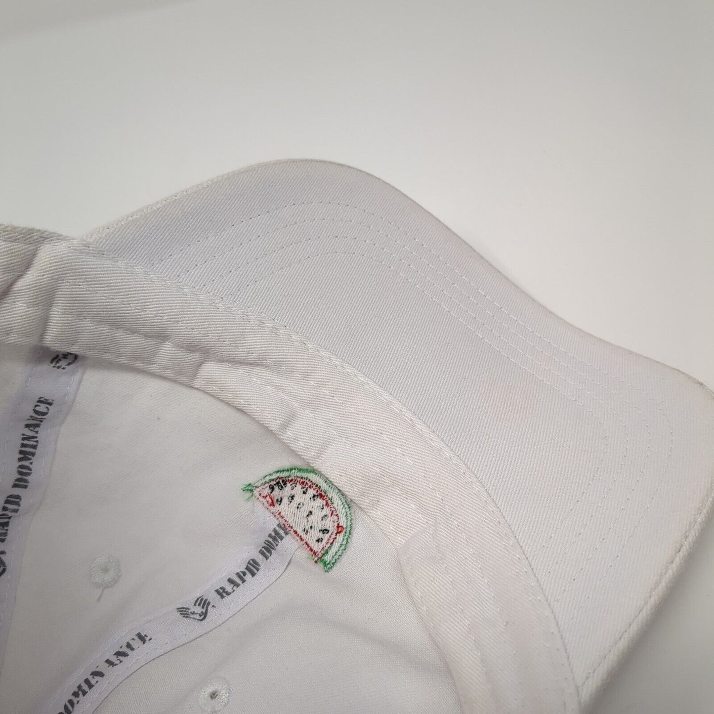 Watermelon Slideback Hat White One Size Adjustable Embroidered Rapid Dominance