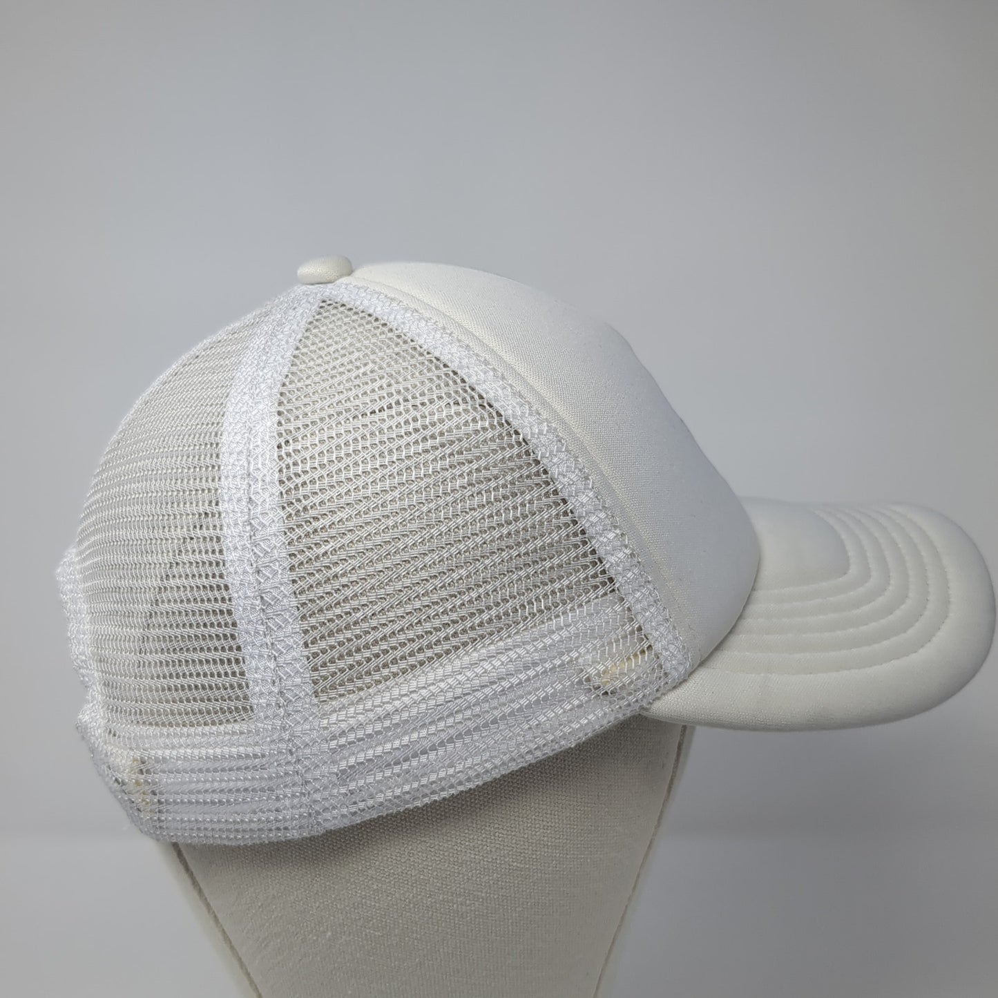 Play To Win Snapback Mesh Back Trucker Hat White One Size Adjustable