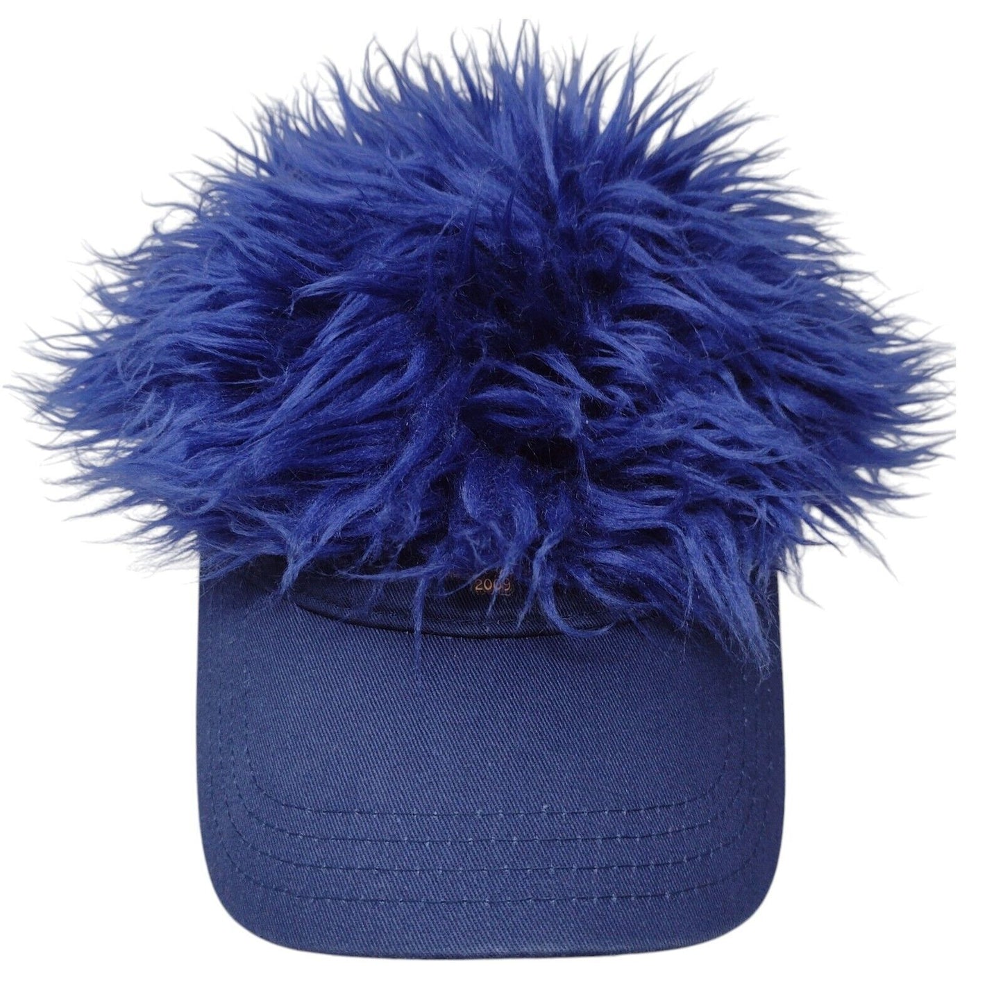 2009 Slideback Wig Cap Blue OSFA Adjustable Spiky Faux Hair Costume Hat