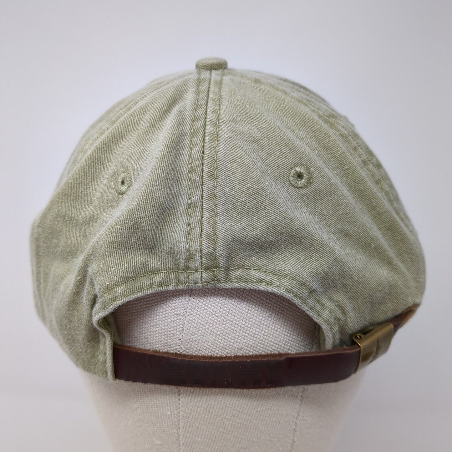Lorri & Kirk 30 Years Slideback Hat Green One Size Leather Strap Adams